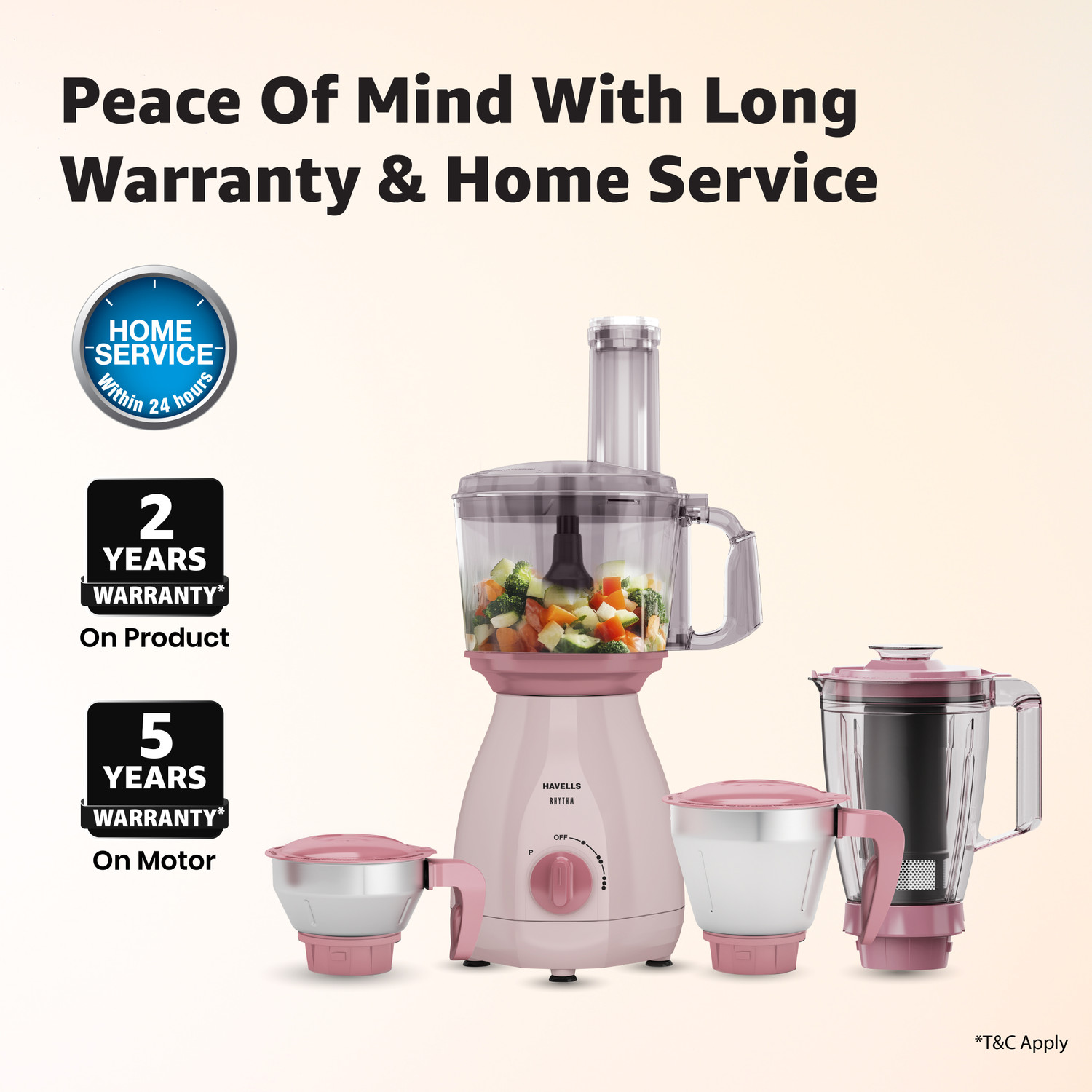 Image of HAVELLS Rhythm 750 W Mixer Grinder