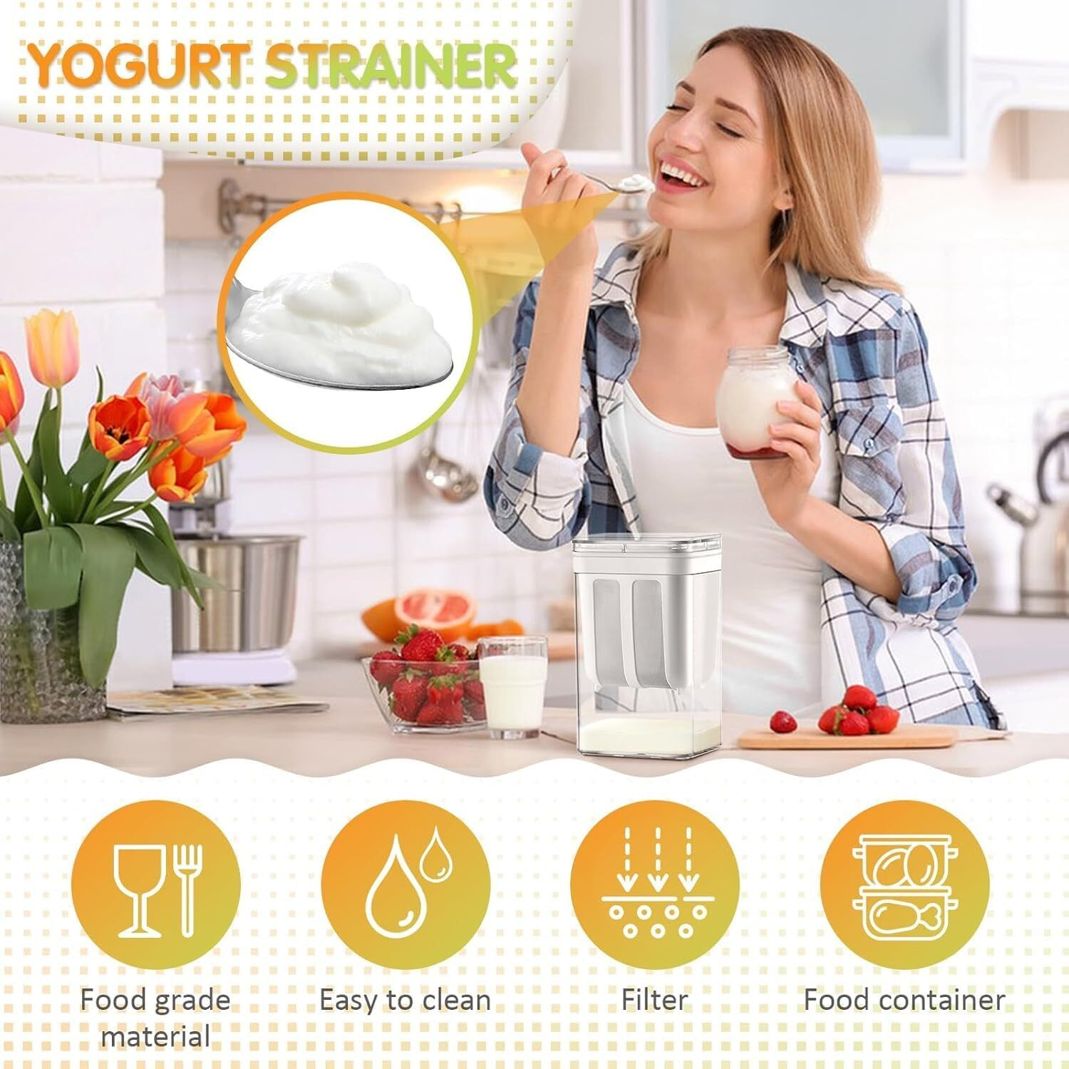 Image of BHAJANSHREE Greek Yogurt Strainer 6 W Food Processor