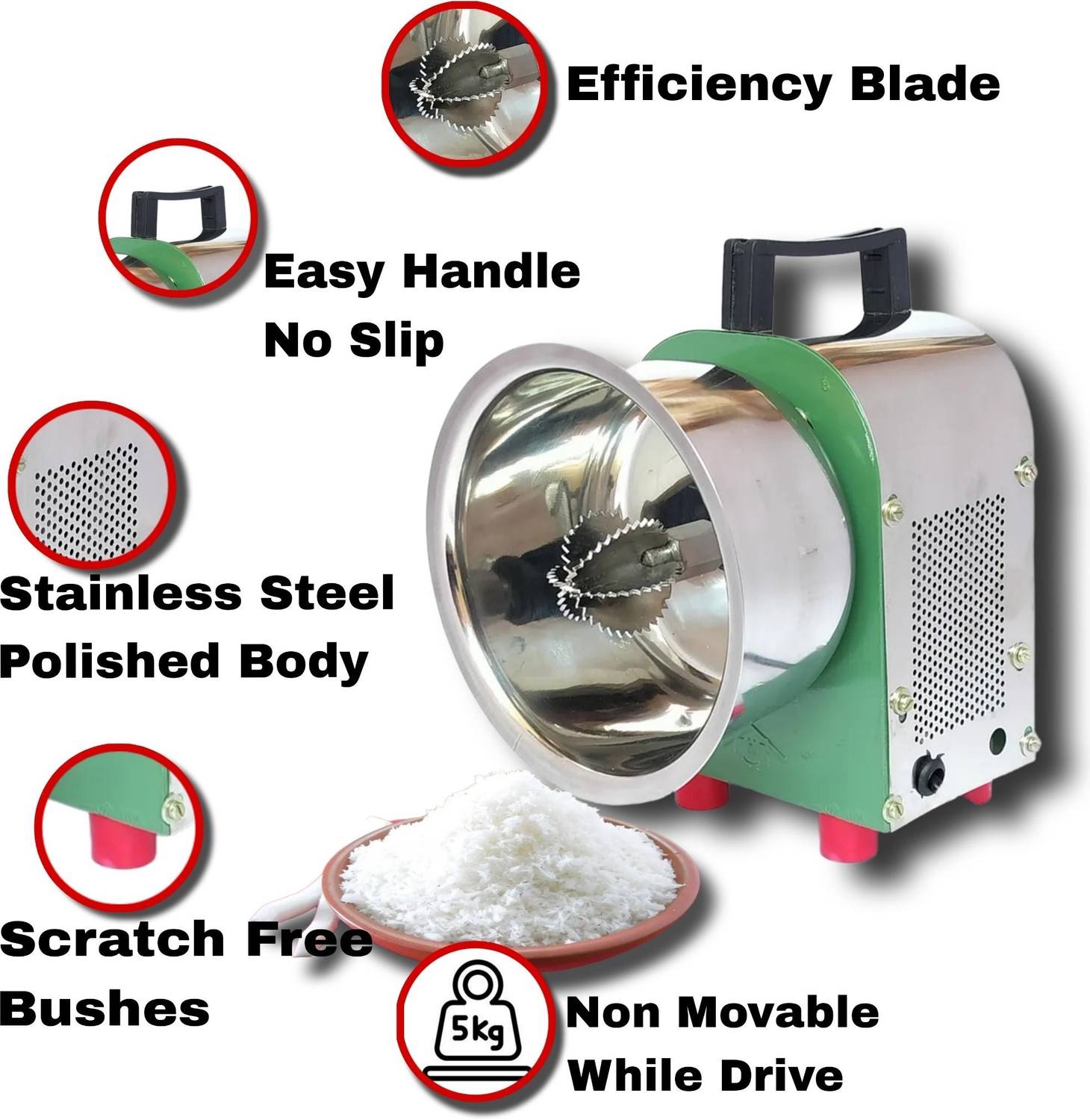 BRINDS Coconut Scraper 220W Food Processor - Image 2