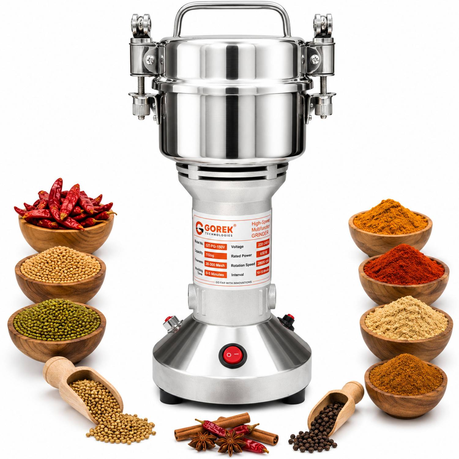 gorek technologies GT-PG-150V 650W Masala/Spices Grinder 650 W Food Processor — Food Processors & Choppers