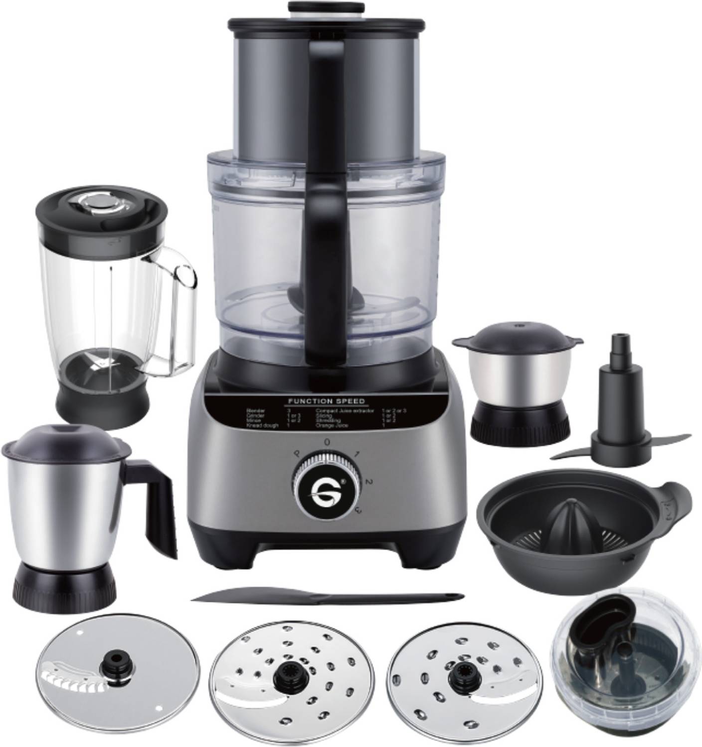 gorek technologies GT-FP101 1300W 1000 W Food Processor (Silver M