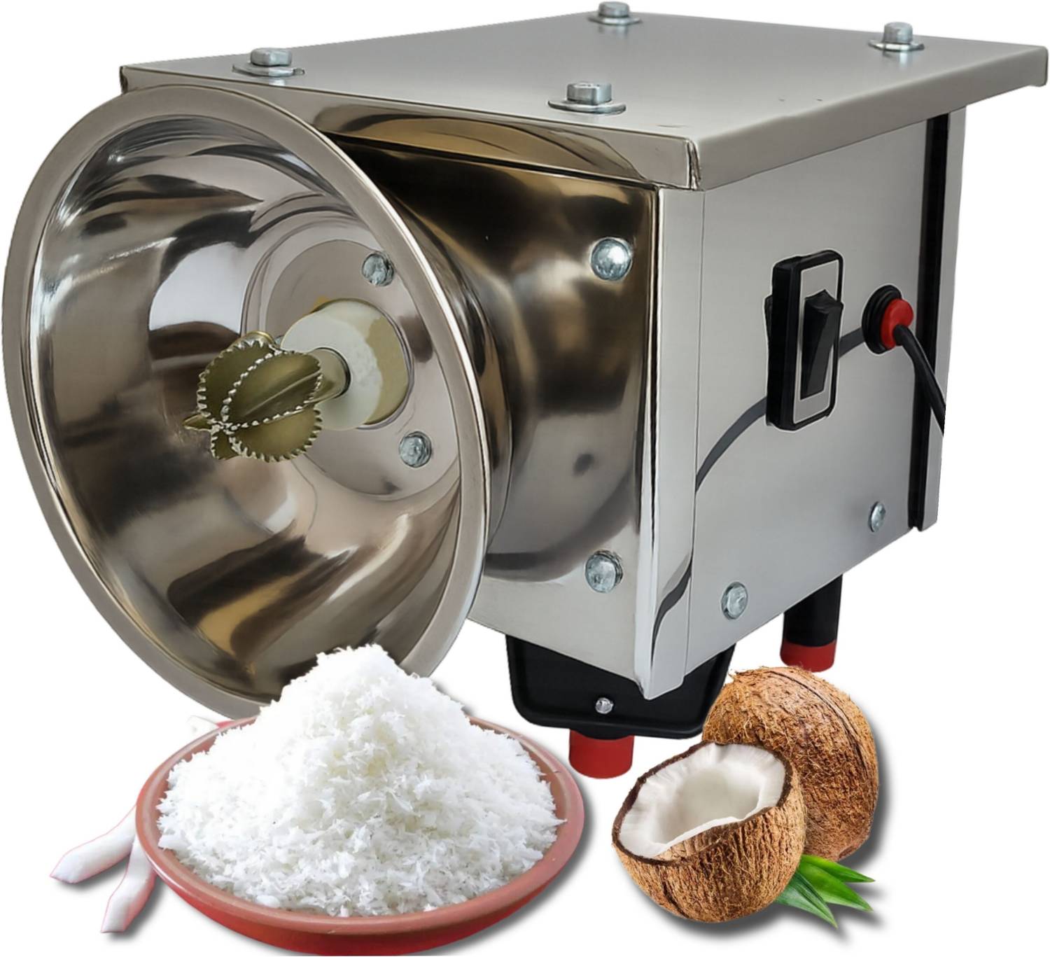 BRINDS Coconut Scraper - Full Stainless Steel Body - Electric (Fu
