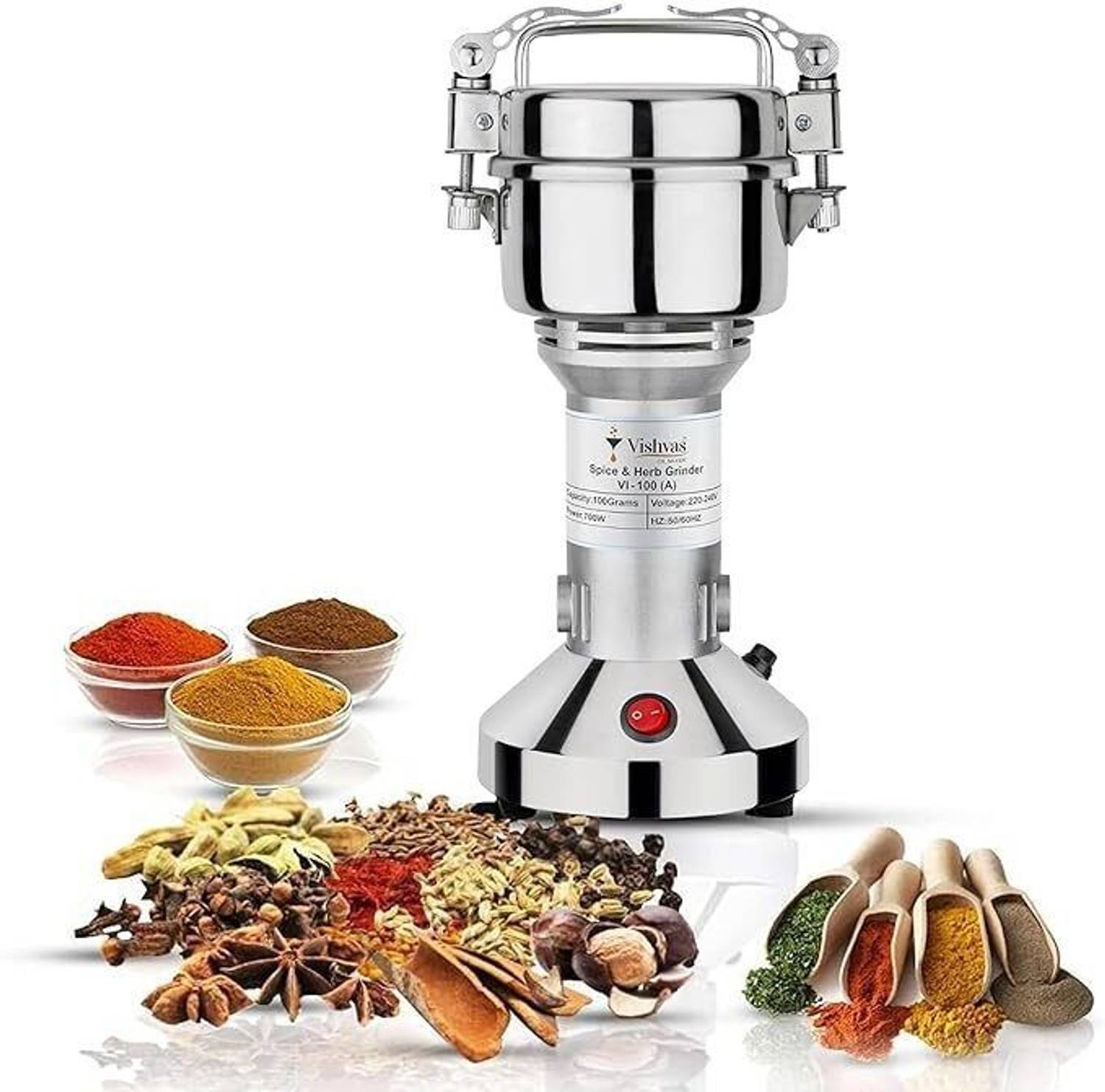 Vishvas Oil Maker VI-100(A) Small Masala Grinder Machine 700 W Food Processor — Food Processors & Choppers
