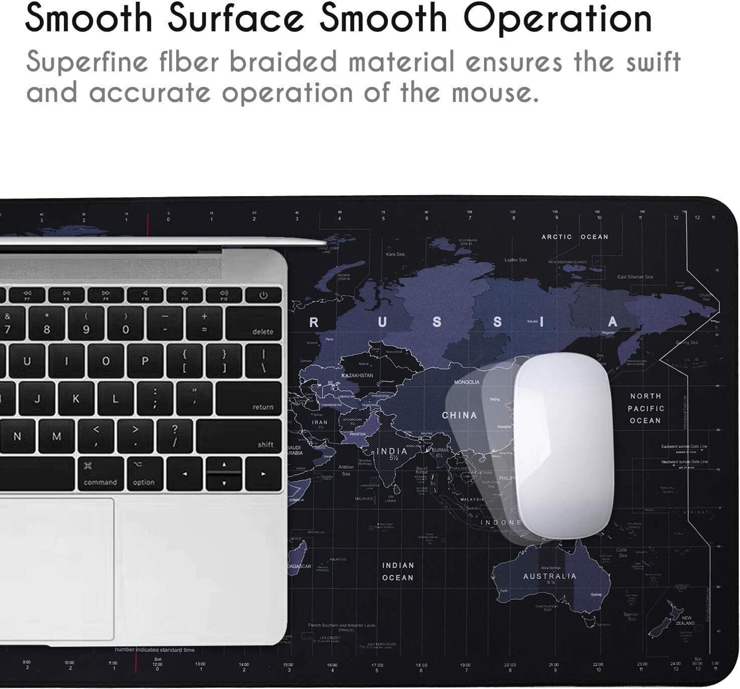 Image of Shiv Traders World Map Computer Keyboard Mouse Mat Non Slip Base Mousepad