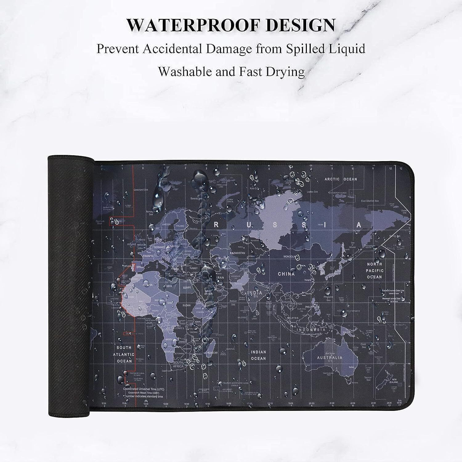 Image of Shiv Traders World Map Computer Keyboard Mouse Mat Non Slip Base Mousepad