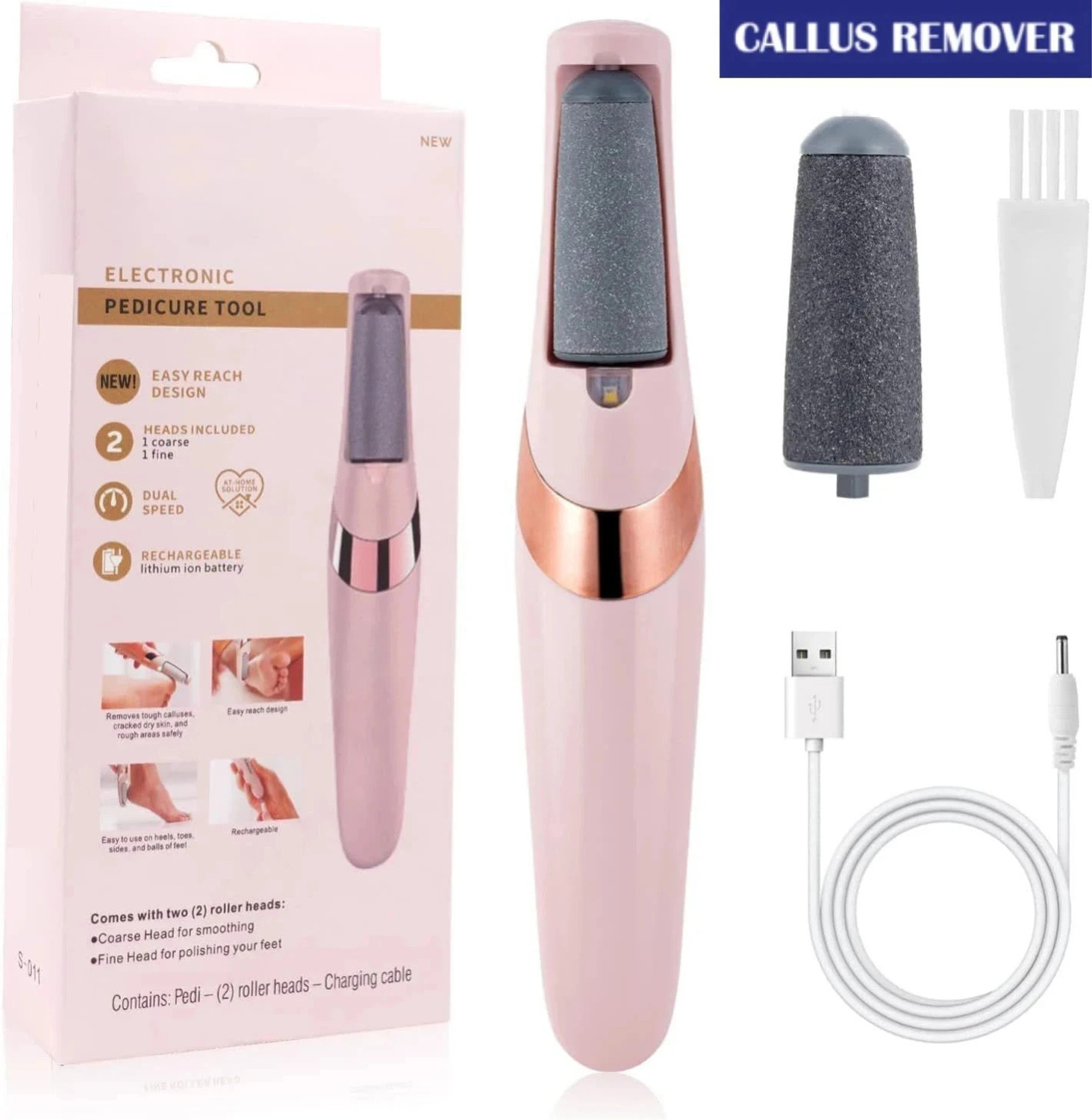 Image of NLB ENTERPRISE Rechargeable electric Callus Remover Pedicure kit for Feet Care