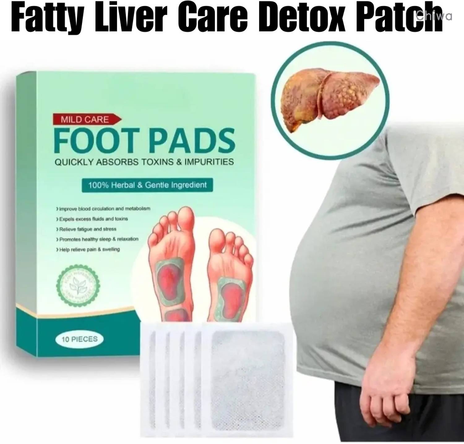 CHIWA Ginger Detox Foot Pad | For Gentle Detoxing For Everyday Balance