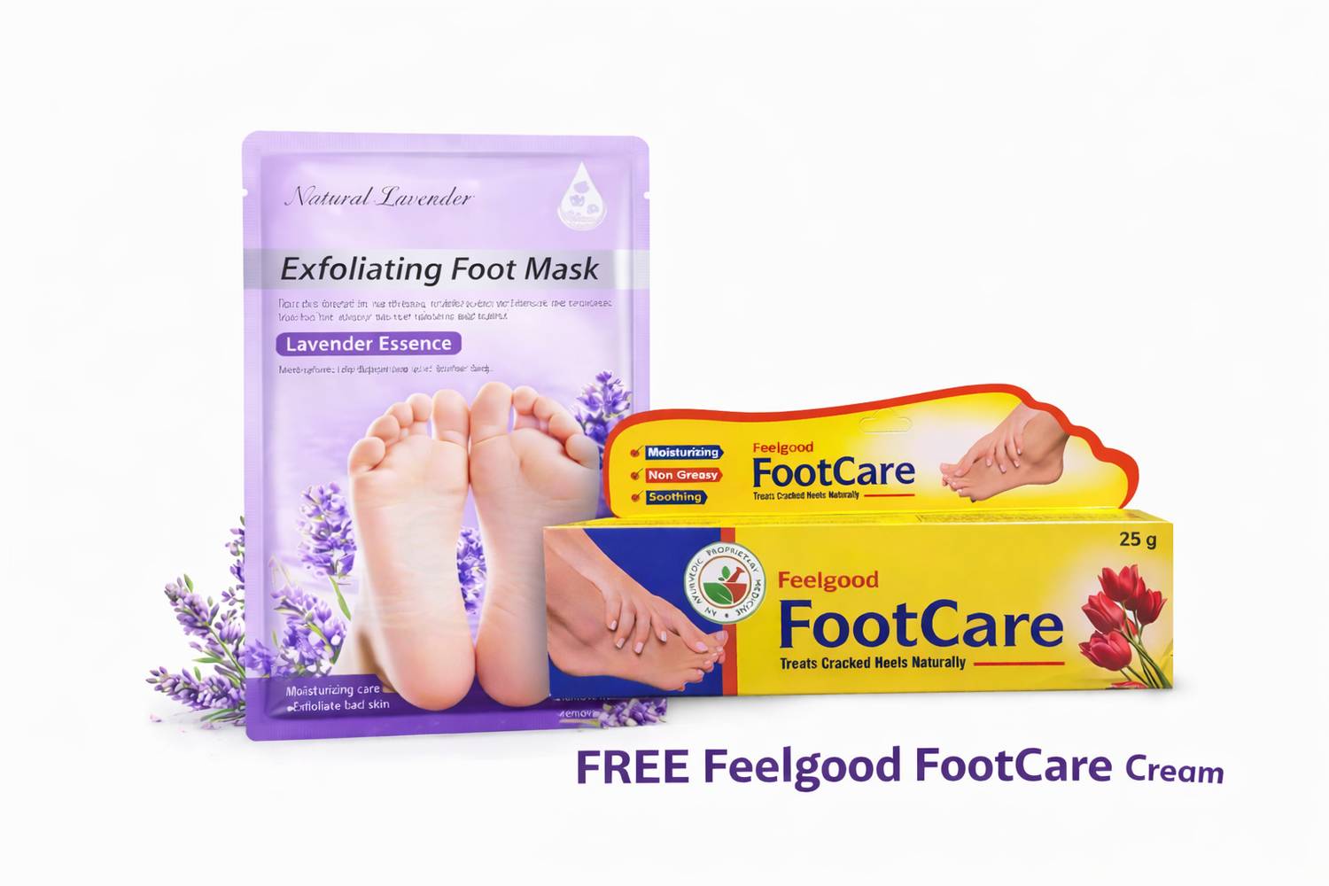 Benedict Moisturizing Foot Mask Dead Skin Removal & Soft, Smooth Feet with Lavender Care
