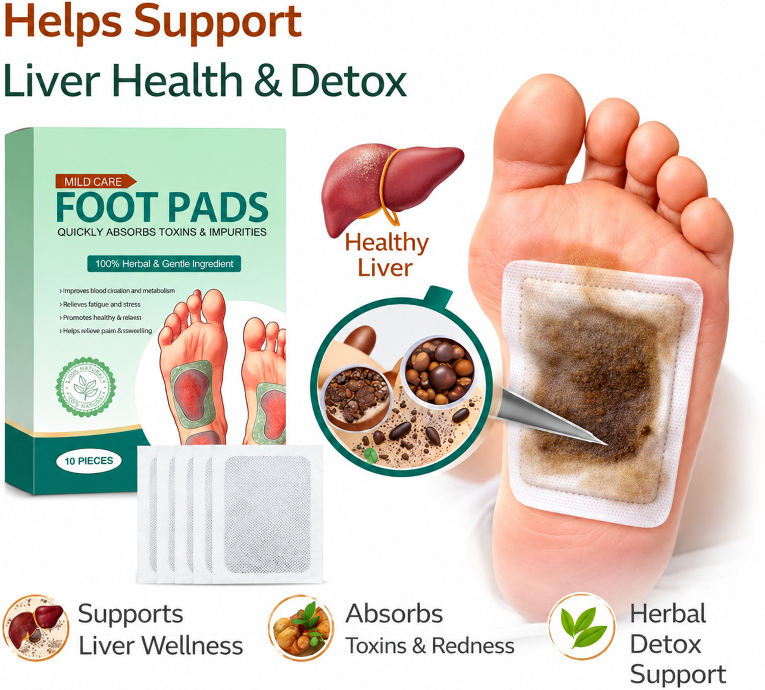 Image of Morviyan Foot Pads Weight Loss | Foot Pads | Complete Care for Daily Detox Wellness Care