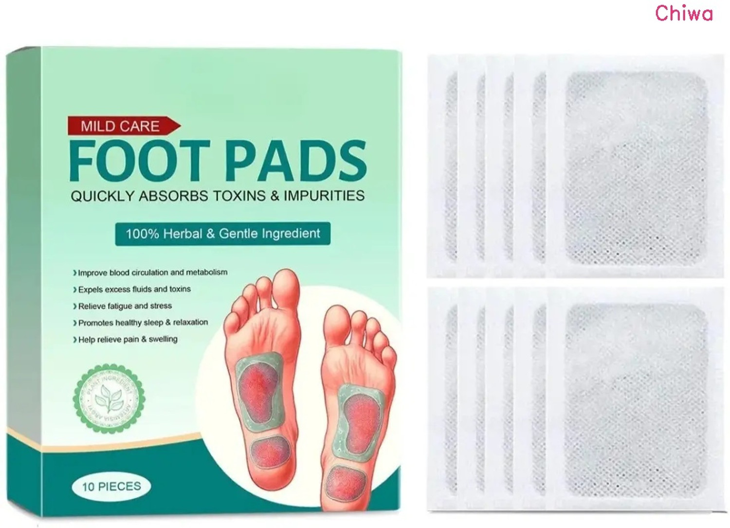 Image of CHIWA Ginger Foot Patch | Overnight Detox For Stress Ease