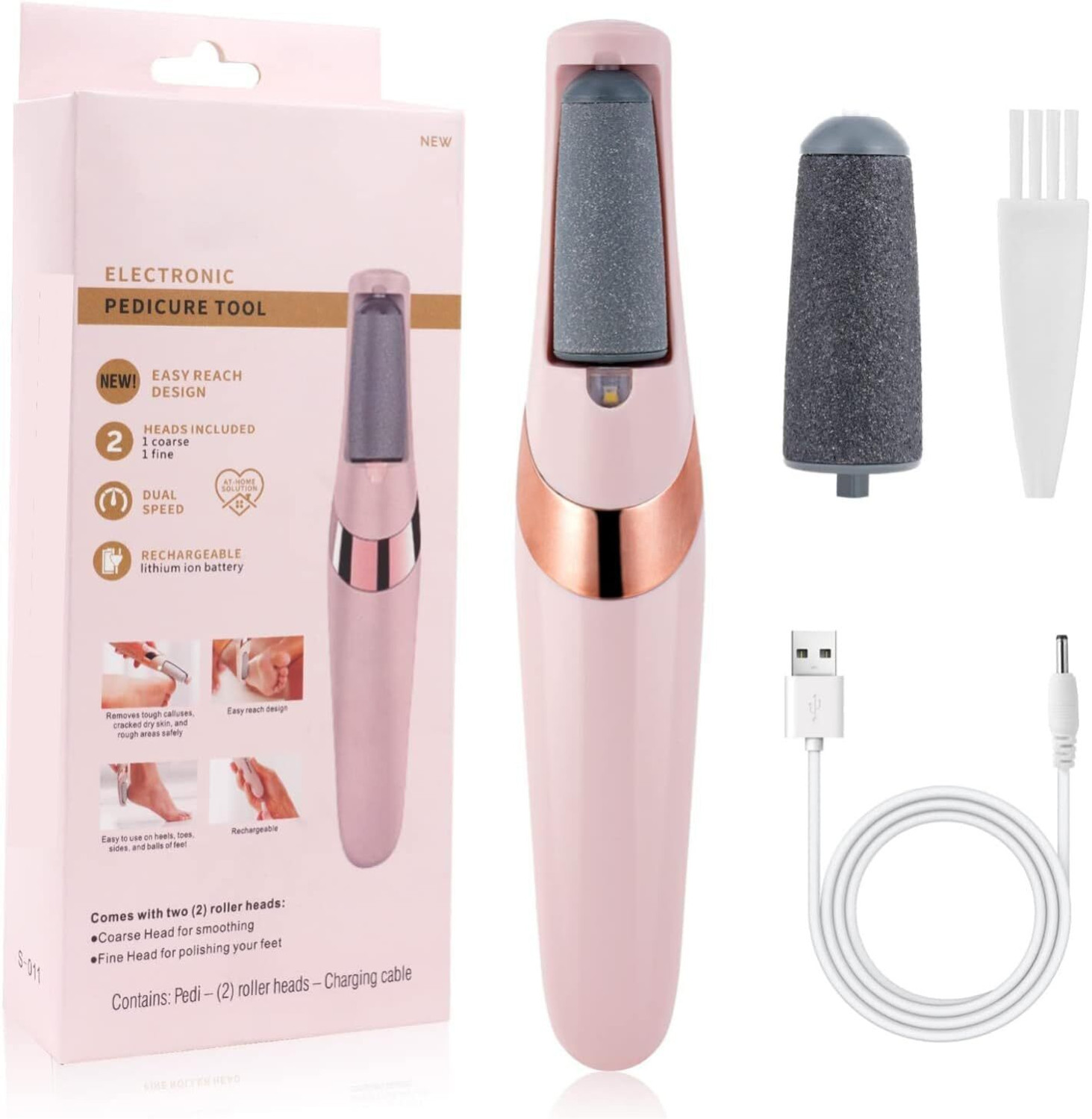 Image of kvt Callus Remover for Feet Women's Pedicure Kit for Foot Rechargeable Tool
