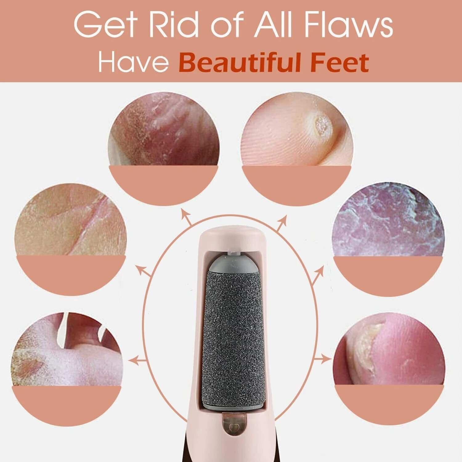Image of NLB ENTERPRISE Rechargeable electric Callus Remover Pedicure kit for Feet Care
