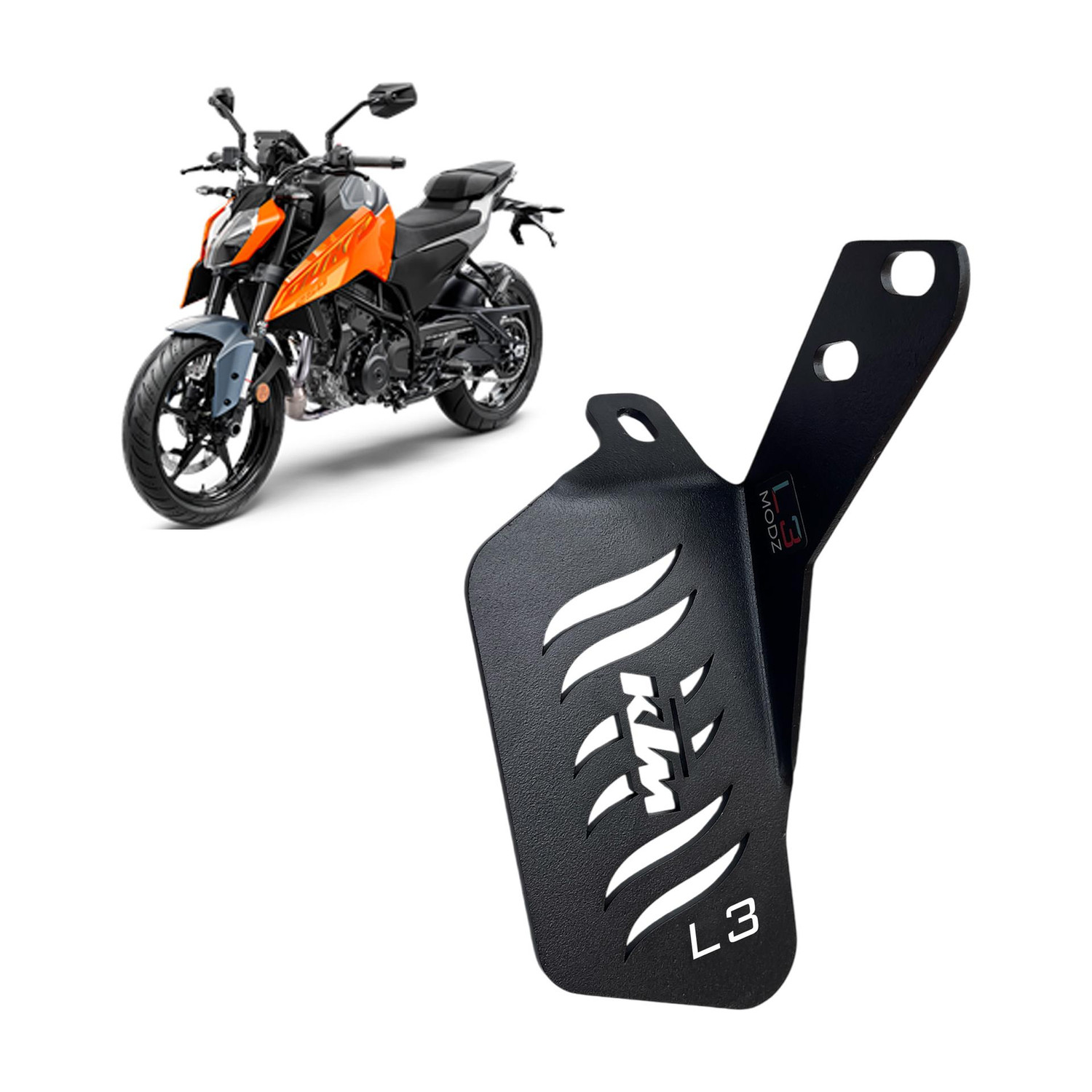 Image of L3 MODZ KTM Duke Gen3 125 / 200 / 250 / 390 Ladies Footrest Suitable for left side Only Foot Rest (Black)