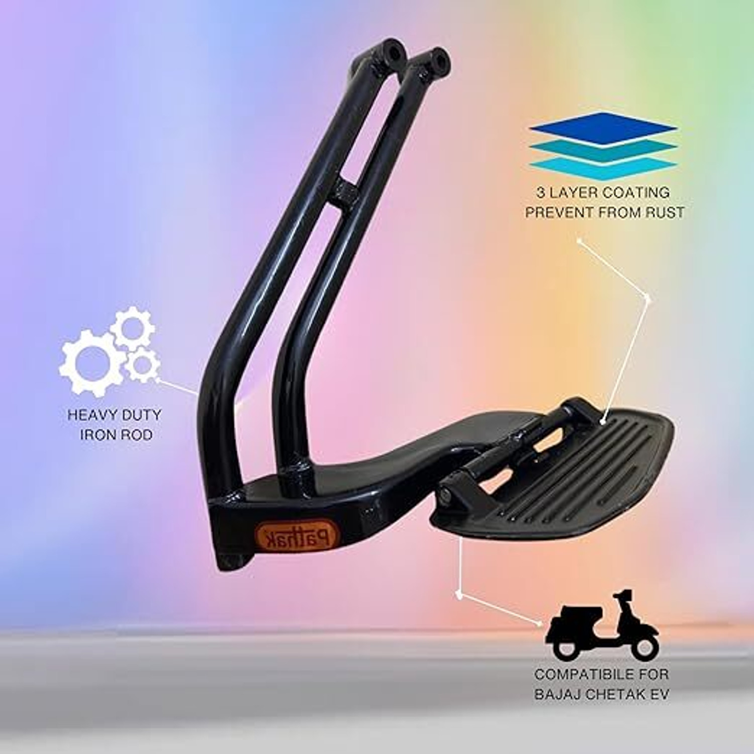 Image of PATHAK Compatible for Chetak EV, Rear Left Made of Heavy Duty Material Foot Rest