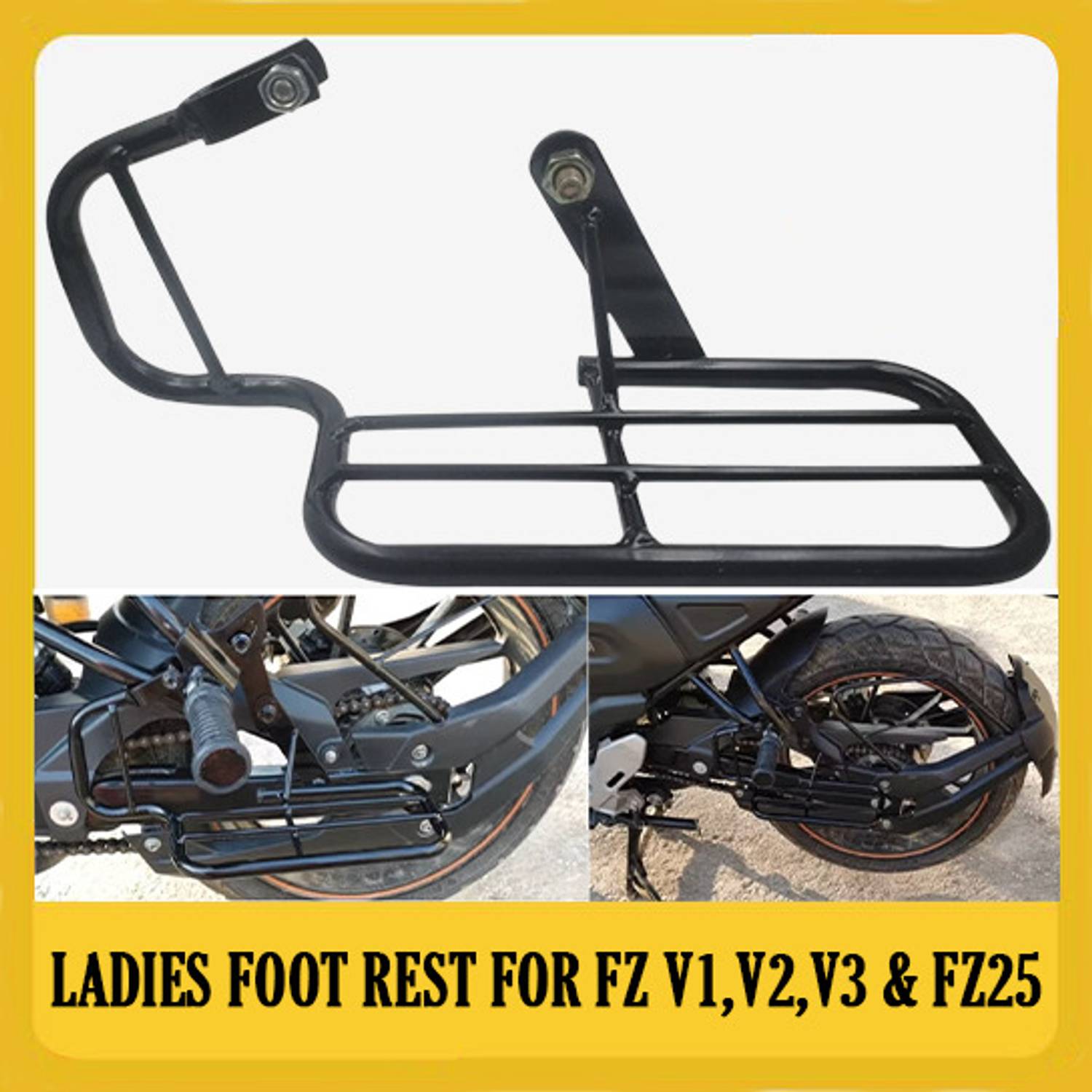 WHAT WE WANT WWW_FBFOOTSTAND ② Standway Bike Front Foot Rest Rod/Footrest Rod Black For XL SUPER