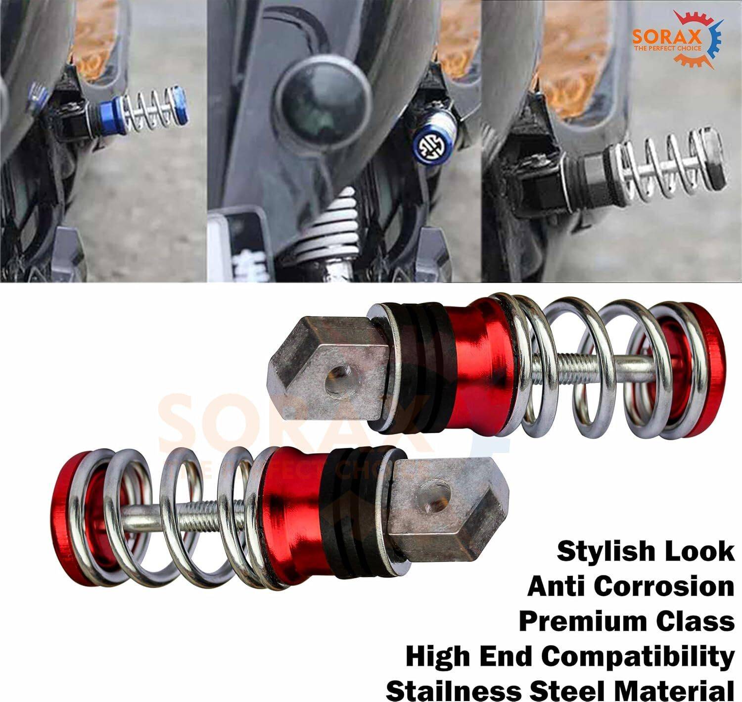 Philomena Bike Red Spring Coil Foot Rest - Image 2