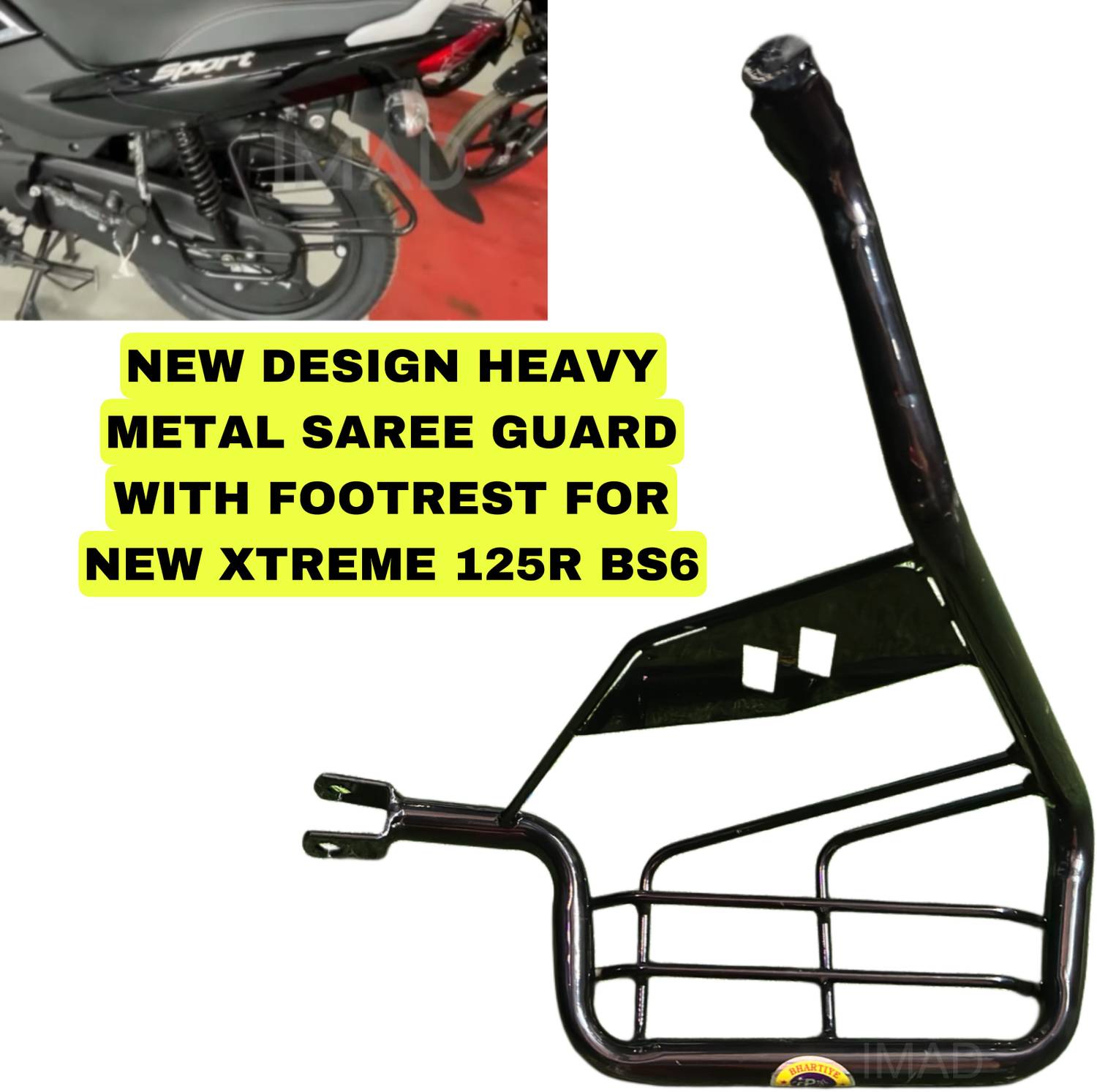 imad XTREME 125R Foot Rest Black - Image 1