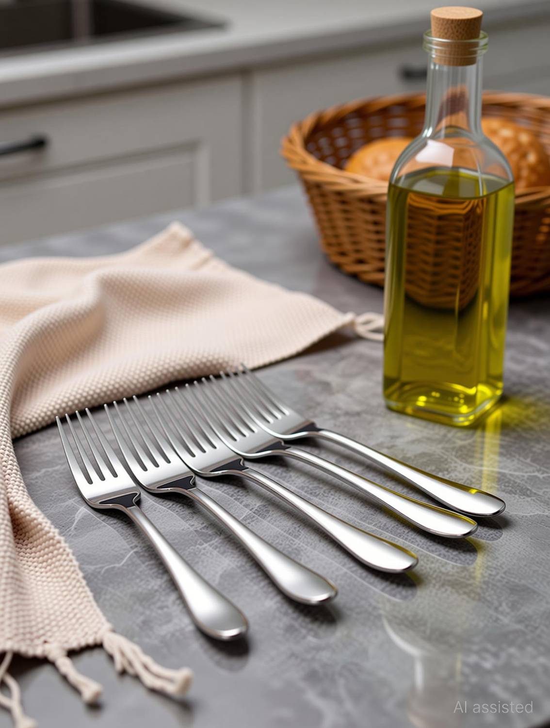 ARSCART Stylish Stainless Steel Serving Fork Set