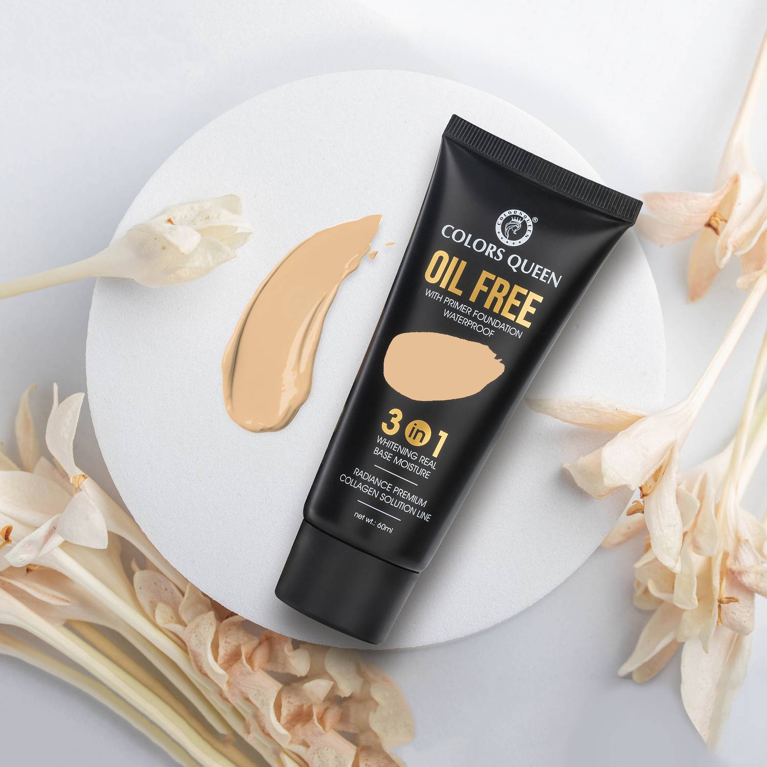 Colors Queen 3 in 1 Oil Free Foundation - Image 2