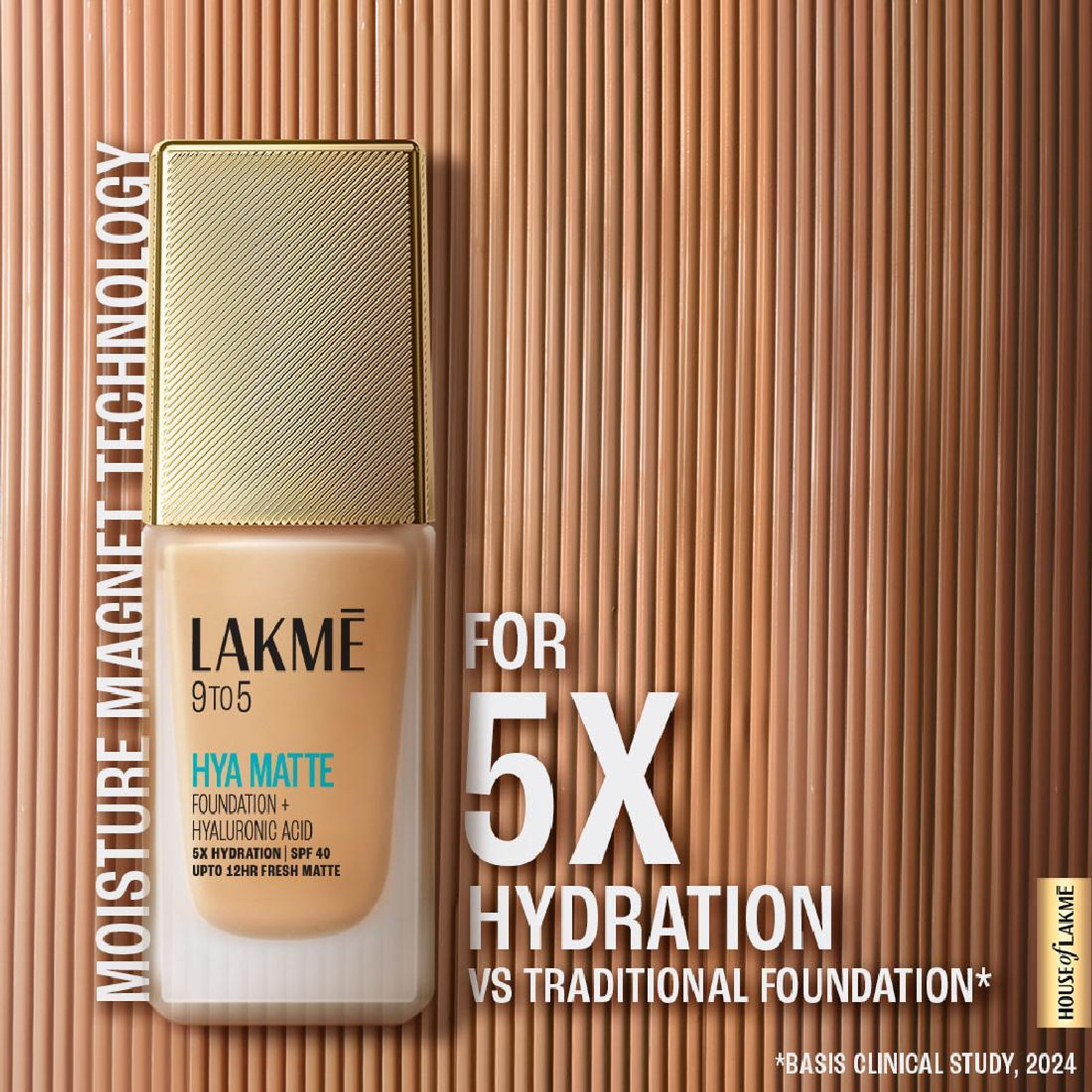 Image of Lakme 9to5 Hya Matte Foundation + Hyaluronic Acid Warm Creme - 25ml Foundation