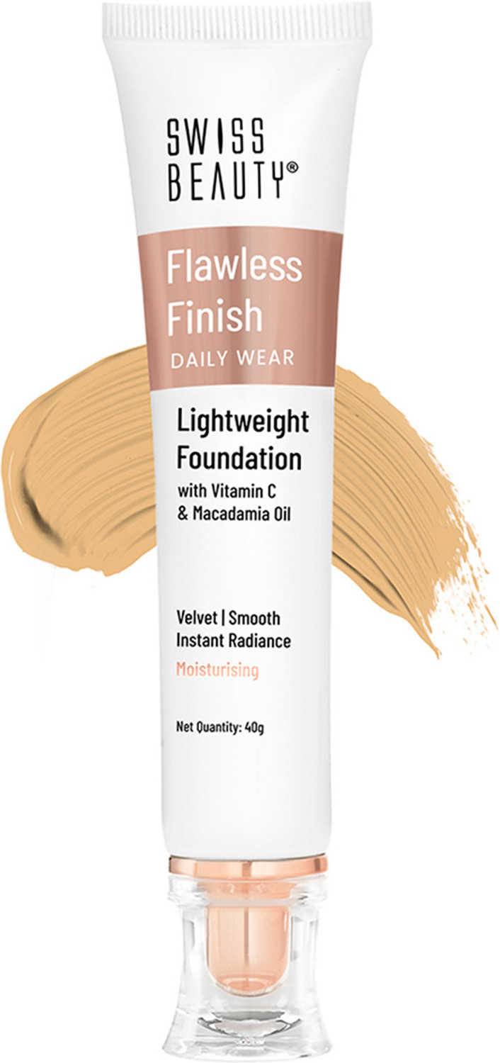 Image of SWISS BEAUTY Flawless Finish Foundation | Medium Coverage Lightweight | Oil Free Radiant Foundation
