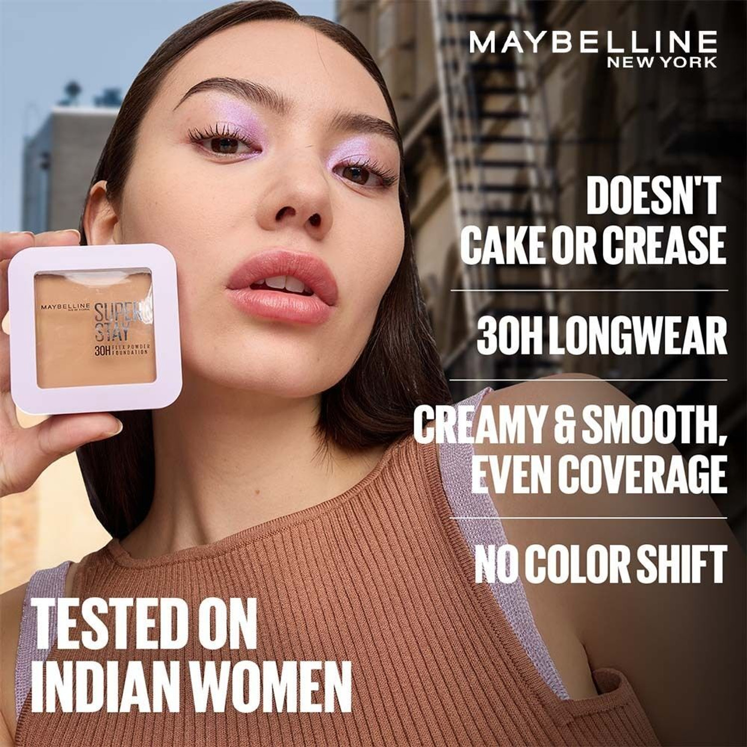 Image of MAYBELLINE NEW YORK Super Stay Flex Powder Compact, 310, 30H Full Cover, for Oily Skin Foundation