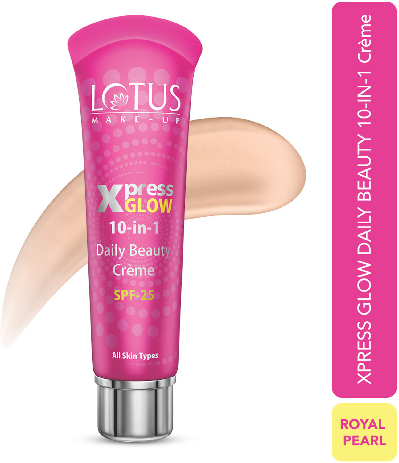 Image of LOTUS MAKE - UP XPRESSGLOW 10-in-1 DAILY BEAUTY CREME | ALL SKIN TYPES| TINTED CC CREAM SPF 25 Foundation