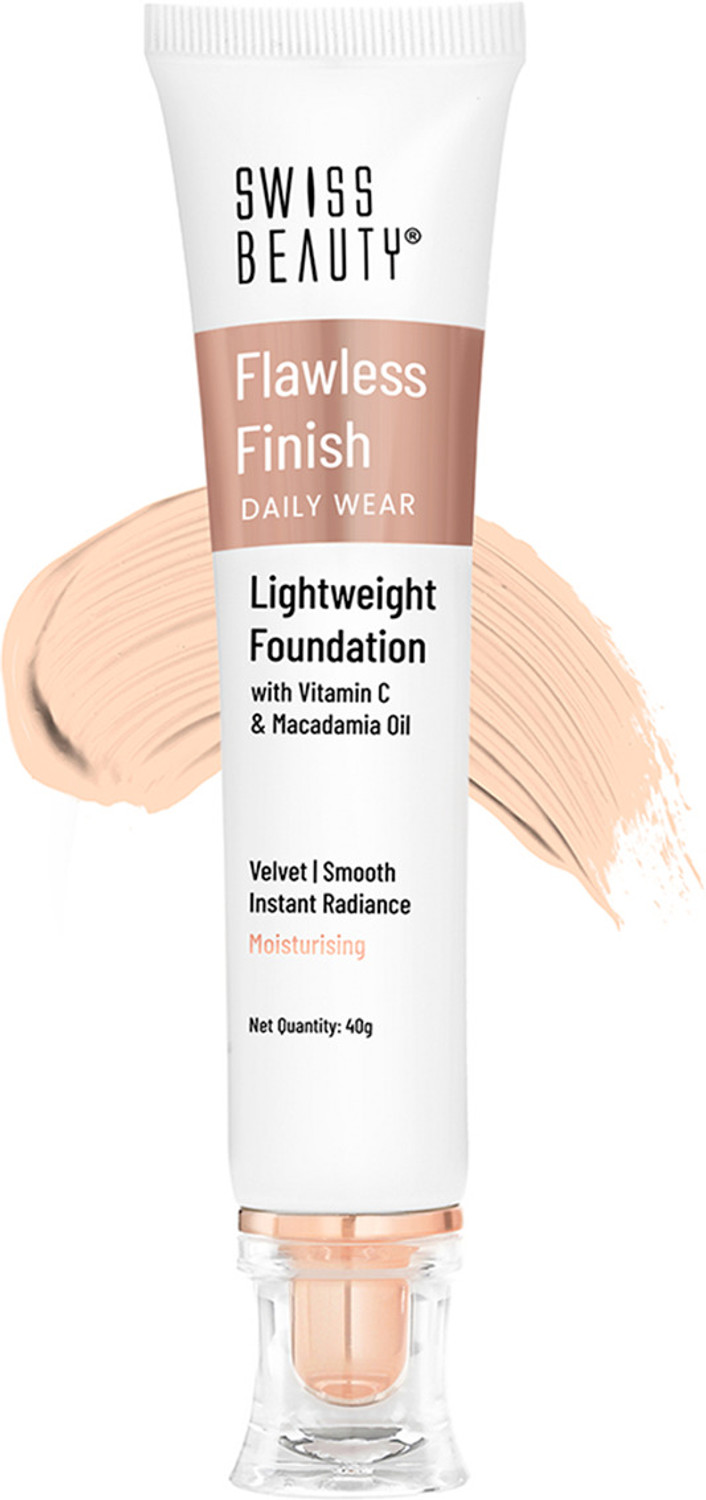 Image of SWISS BEAUTY Flawless Finish Foundation | Medium Coverage Lightweight | Oil Free Radiant Foundation