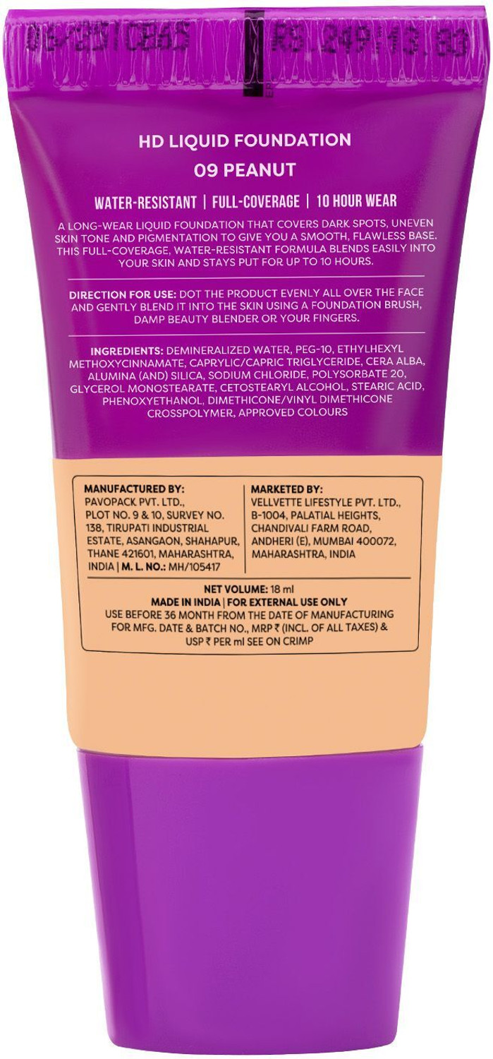 Image of SUGAR POP HD Liquid Foundation Tube with SPF 30 | Lasts upto 10hrs | Full Coverage Foundation