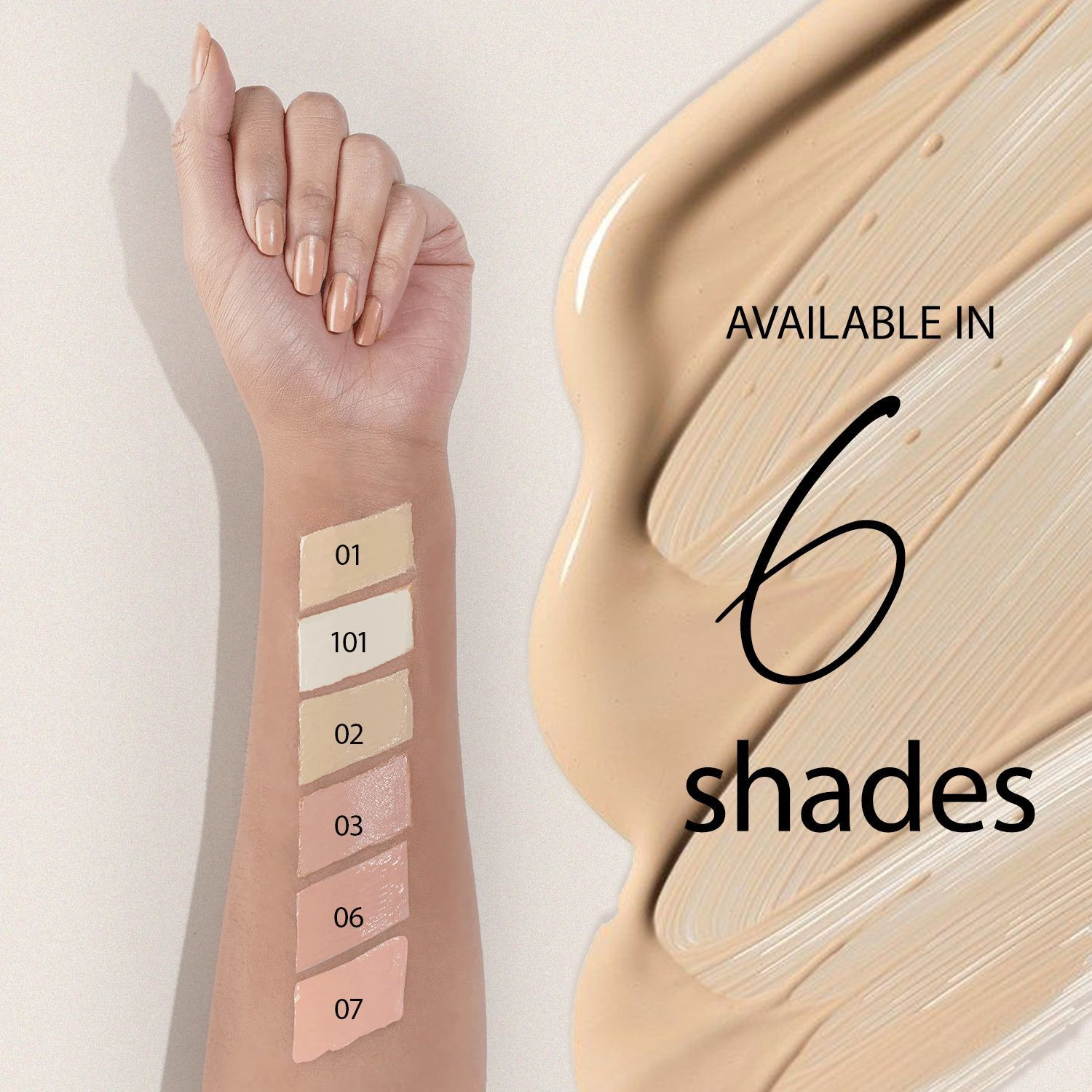 Image of FASHION COLOUR Glamour Ultra Lightweight 24H Stay Foundation for Smooth Non-Cakey Coverage Foundation