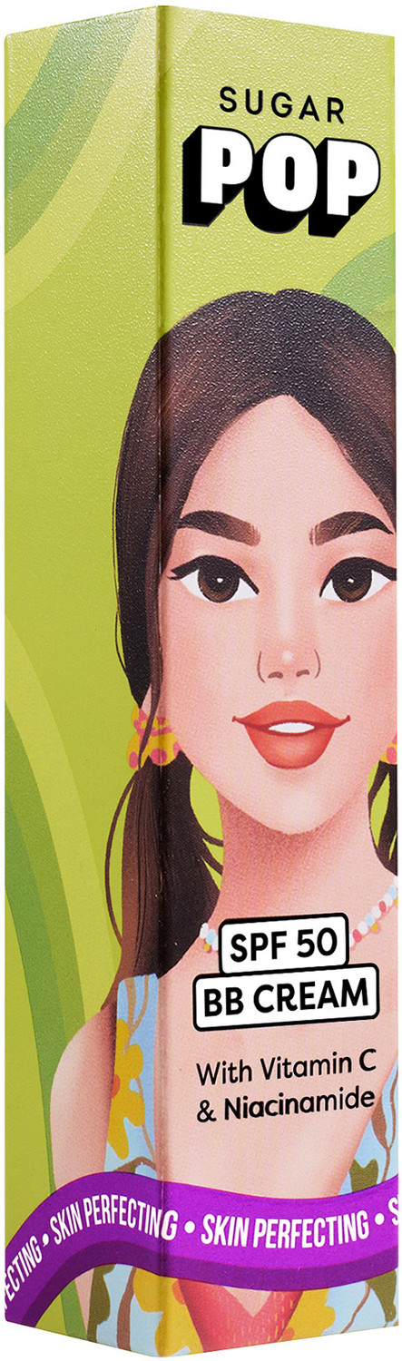 Image of SUGAR POP SPF 50 BB Cream with Vitamin C & Niacinamide 30gm Foundation (01 Sand, 30 g)