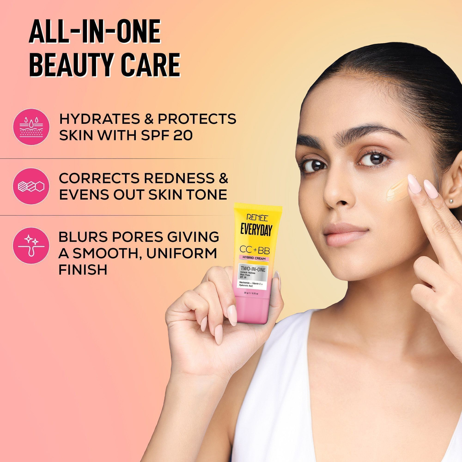 Image of Renee Everyday CC+BB Cream - SPF 20, Corrects Redness, Hydrates Skin Foundation