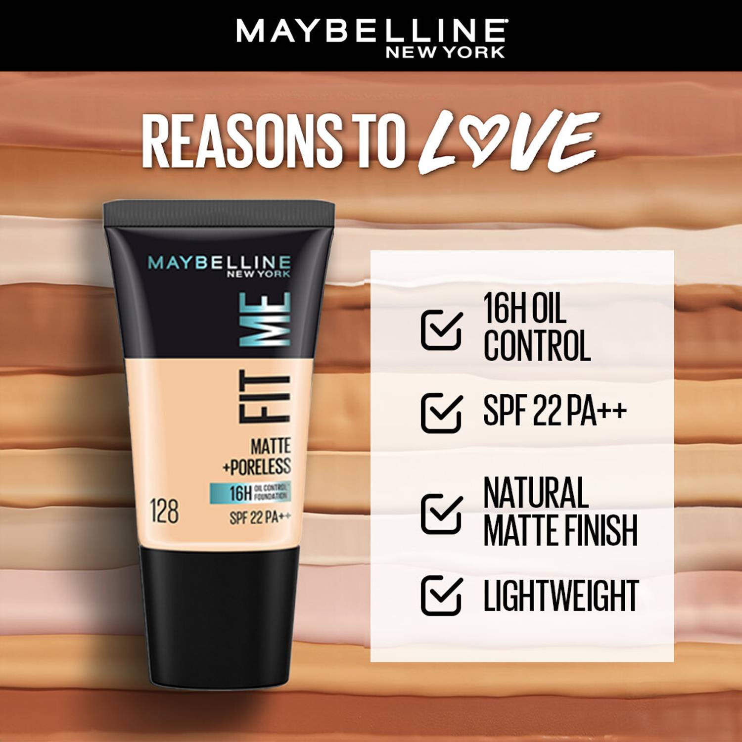 Maybelline Fit Me Matte+Poreless Liquid Foundation - Image 3