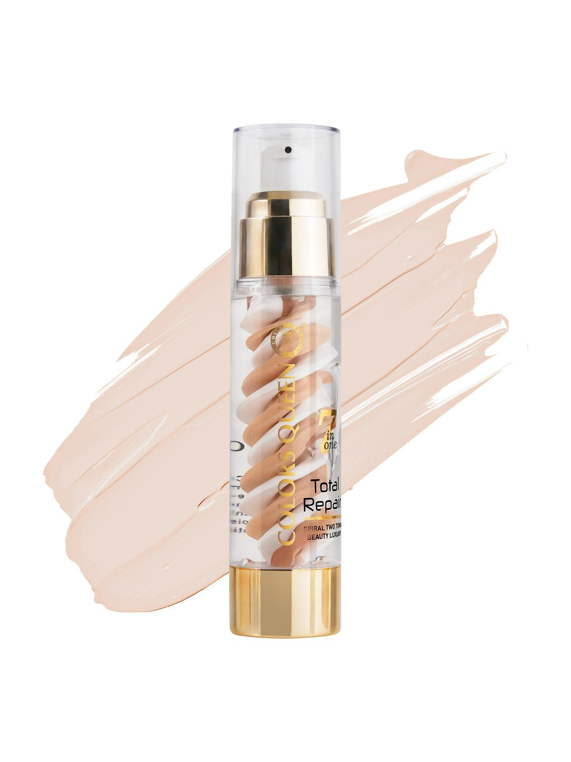 COLORS QUEEN 7 in 1 Total Repair Foundation Cream with Primer, Concealer, CC Cream Foundation