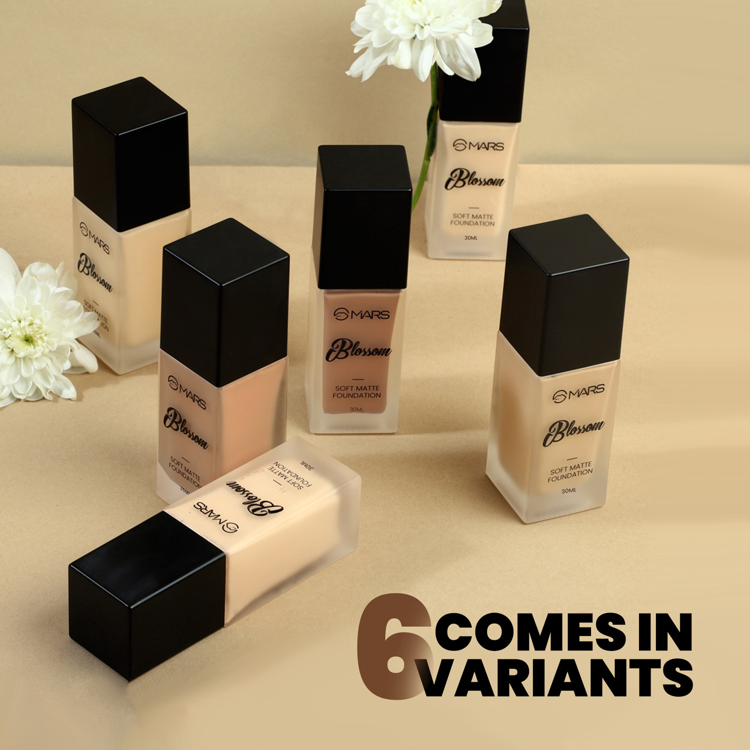 Image of MARS Blossom Matte Foundation (Sand Beige, 30 ml)