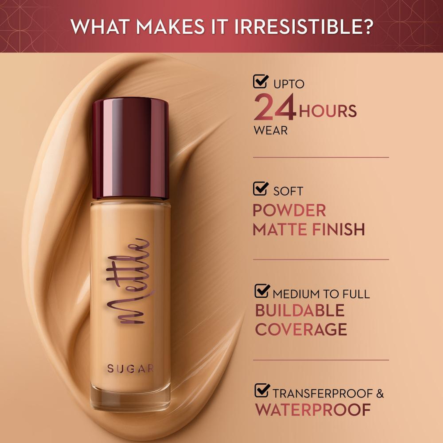 Image of SUGAR Cosmetics Mettle Hd Perfecting Foundation