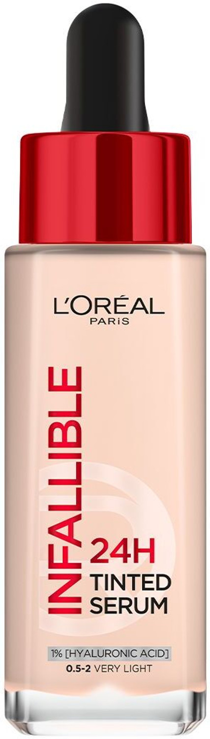 Image of L'Oreal Paris Infallible 24H Tinted Foundation with Hyaluronic Acid - 0.5-2 VERY LIGHT Foundation