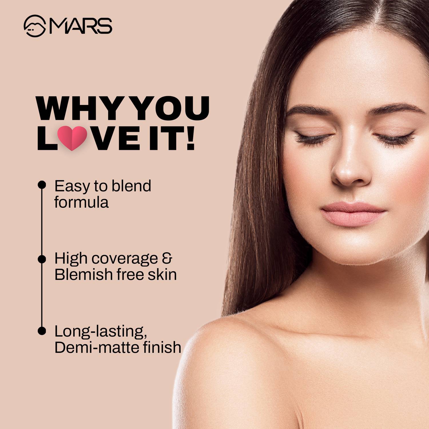 MARS SPF50 PA++++ High Coverage Foundation - Image 4