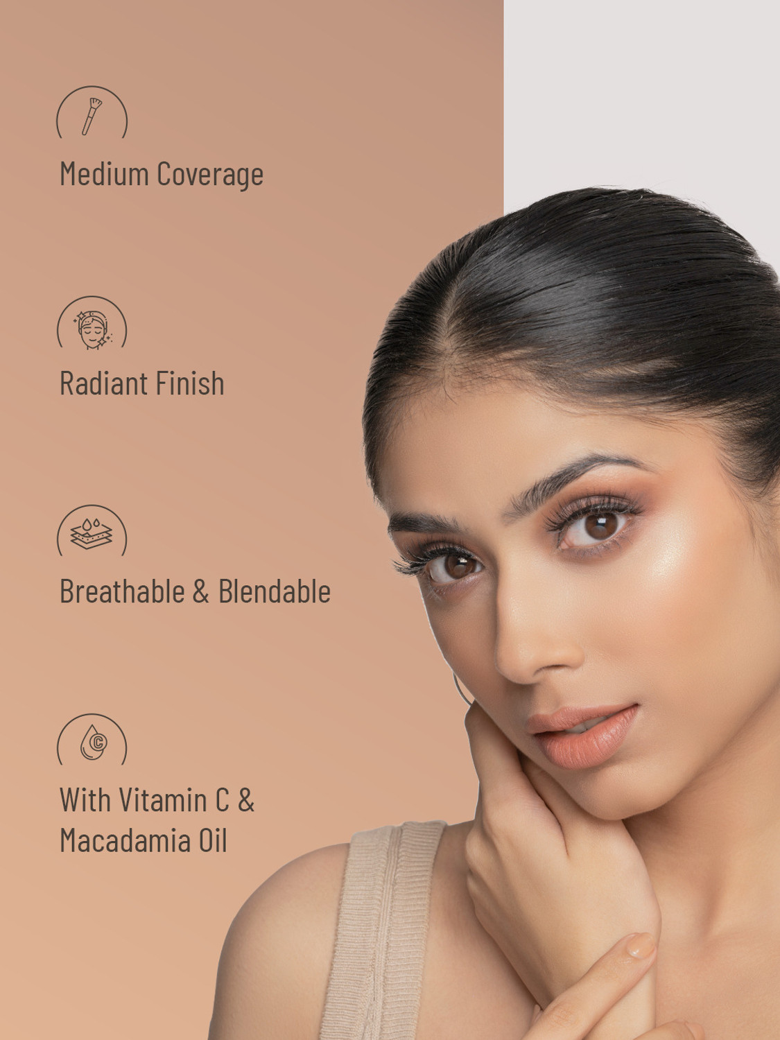 Image of SWISS BEAUTY Flawless Finish Foundation | Medium Coverage Lightweight | Oil Free Radiant Foundation