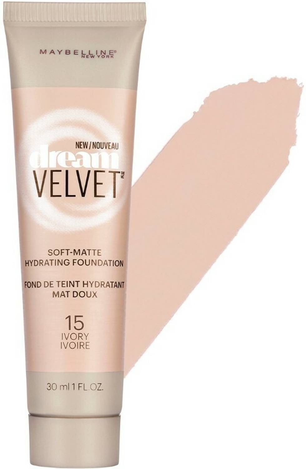 Fond De Teint Maybelline Dream Velvet 90 Honey Beige 30ml - Finition Soft Matte Hydratante - Neuf