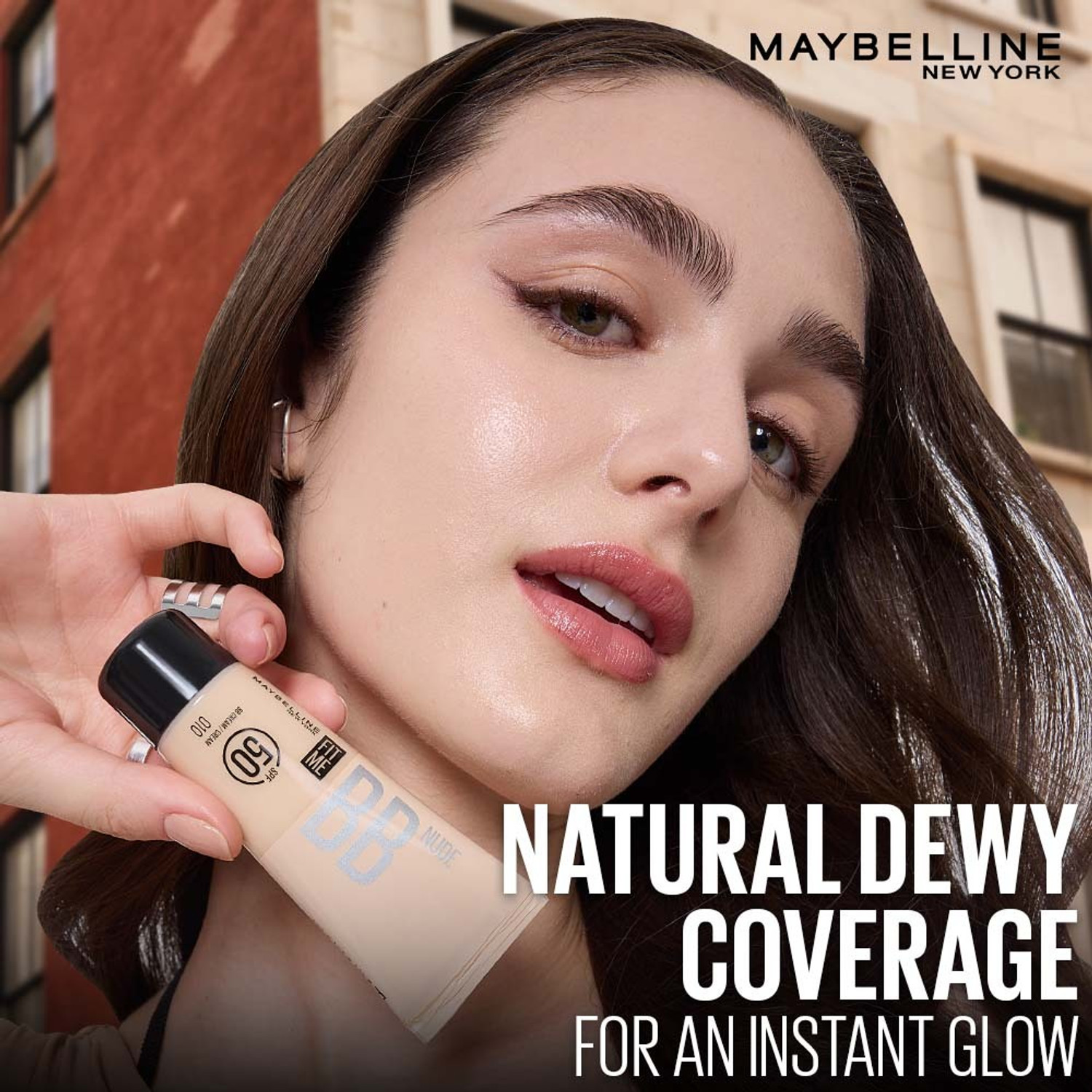 Image of MAYBELLINE NEW YORK Fit Me Glow BB Cream, SPF 50, 24H Hydration, Niacinamide Foundation
