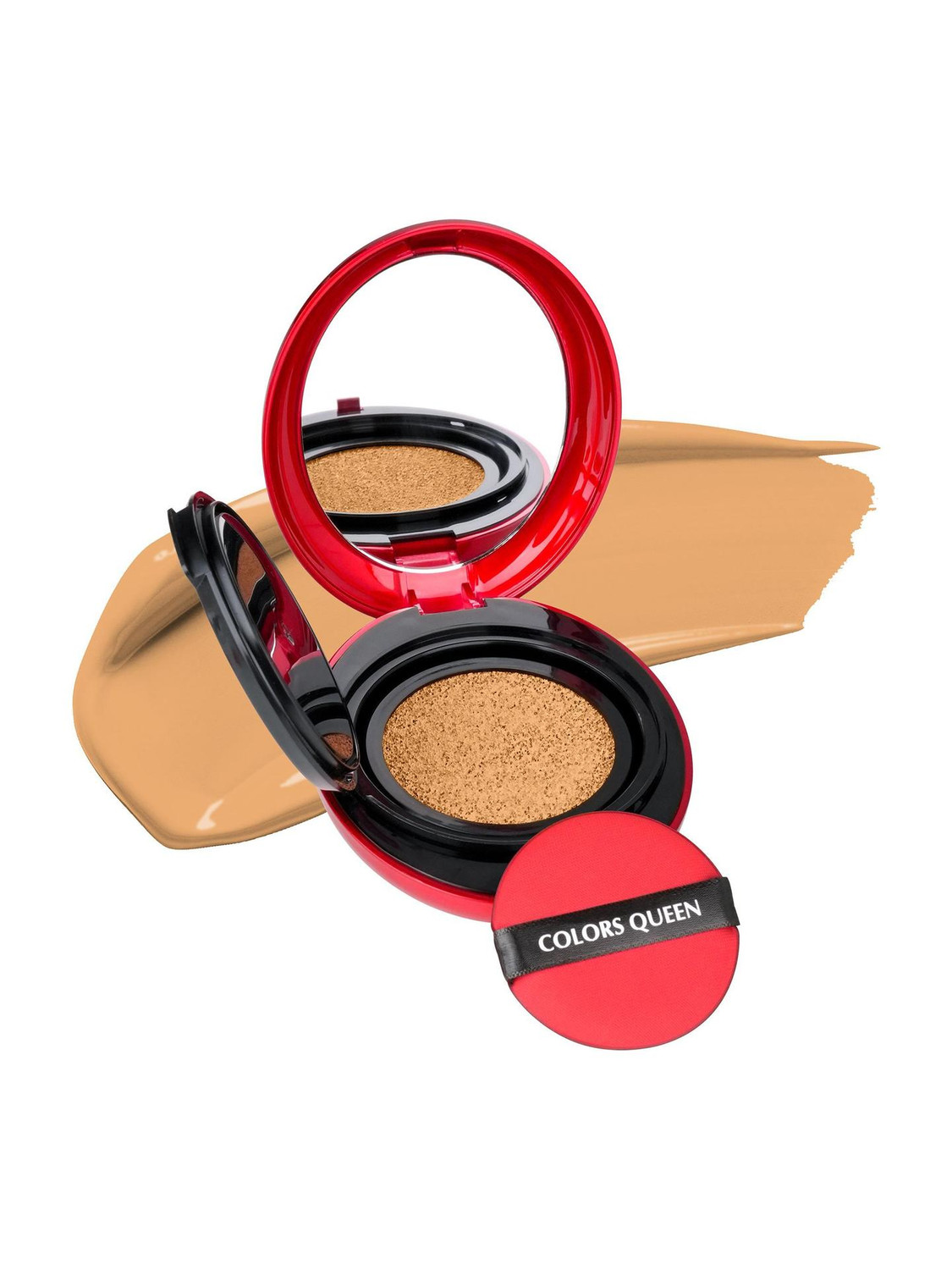 Image of COLORS QUEEN Mask Fit Red Cushion Foundation, 72Hrs Long Lasting, Satin Finish, Full Coverage Foundation