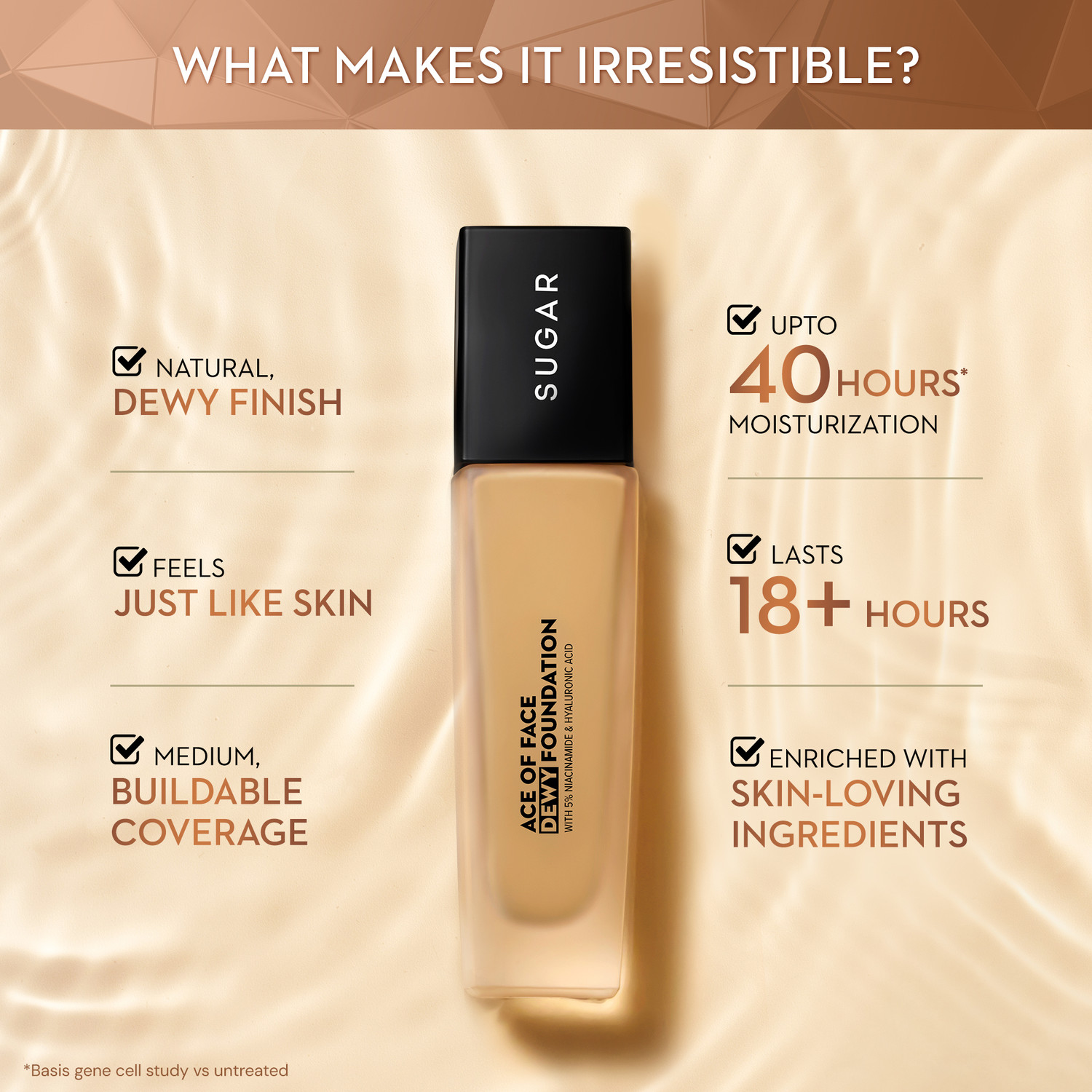 Image of SUGAR Cosmetics Ace Of Face Dewy Foundation - Foundation