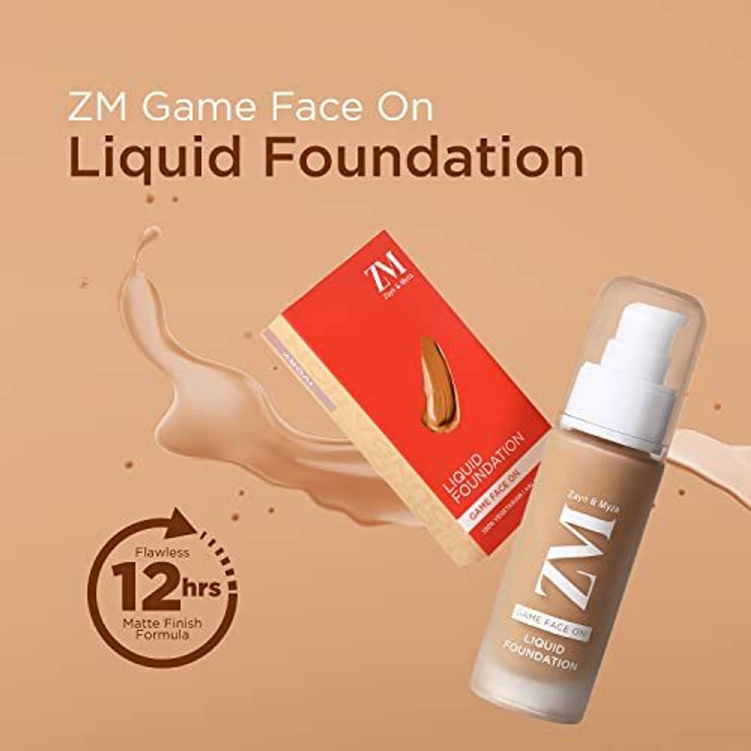 ZM Zayn & Myza Game Face On | 12Hrs Lasting, Hydrating