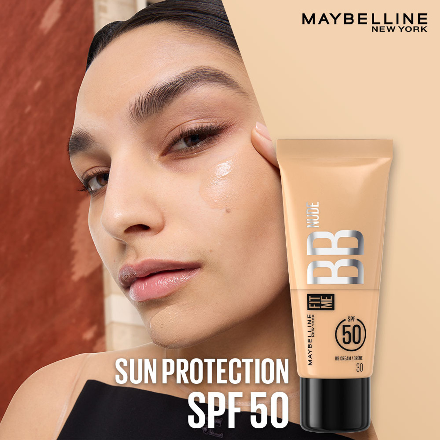 Image of MAYBELLINE NEW YORK Fit Me Glow BB Cream, SPF 50, 24H Hydration, Niacinamide Foundation