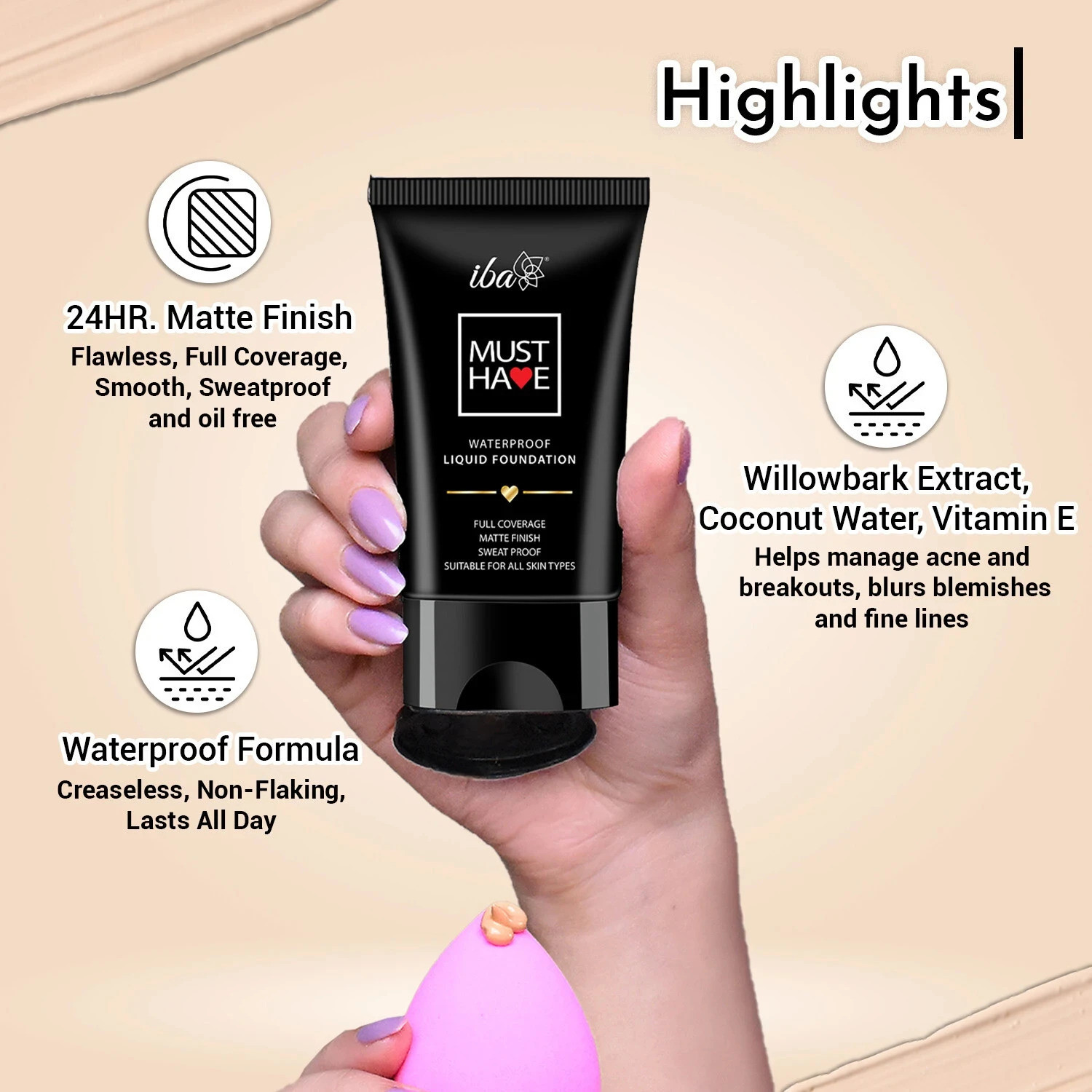 Image of Iba Must Have Waterproof Liquid Foundation - Pure Ivory Foundation