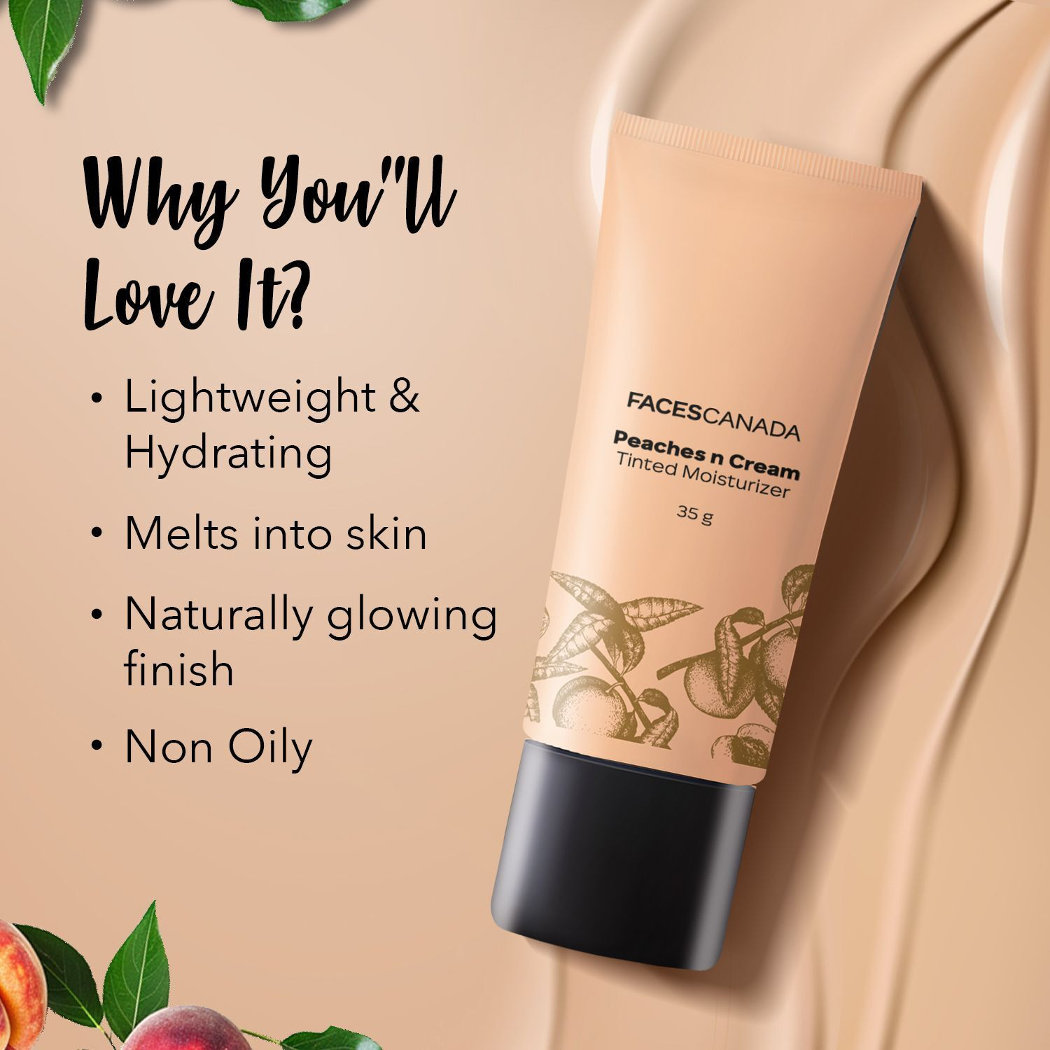 Image of FACES CANADA Tinted Moisturizer - Peaches N Cream - Beige 02 | Natural Glow BB Cream