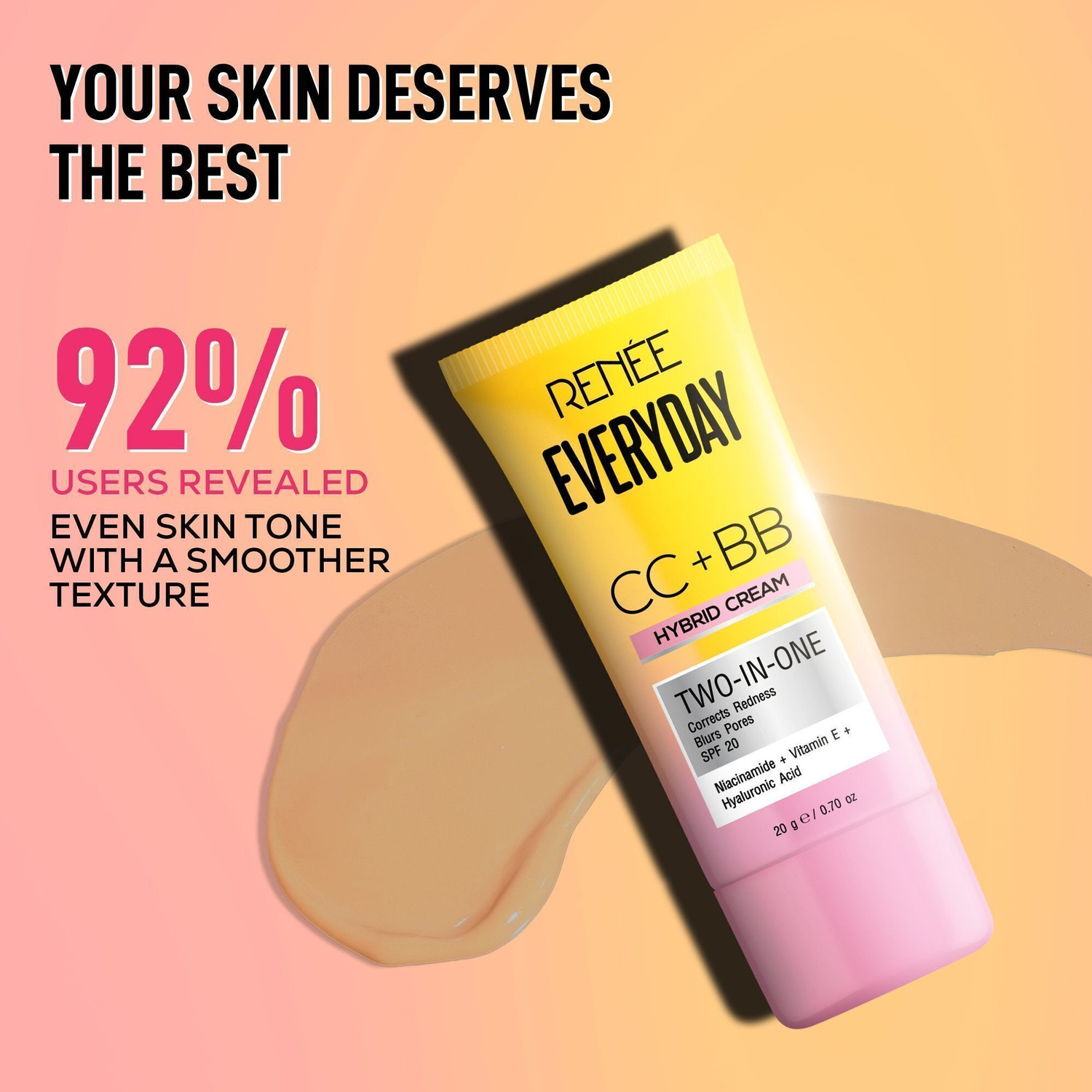 Image of Renee Everyday CC+BB Cream - SPF 20, Corrects Redness, Hydrates Skin Foundation
