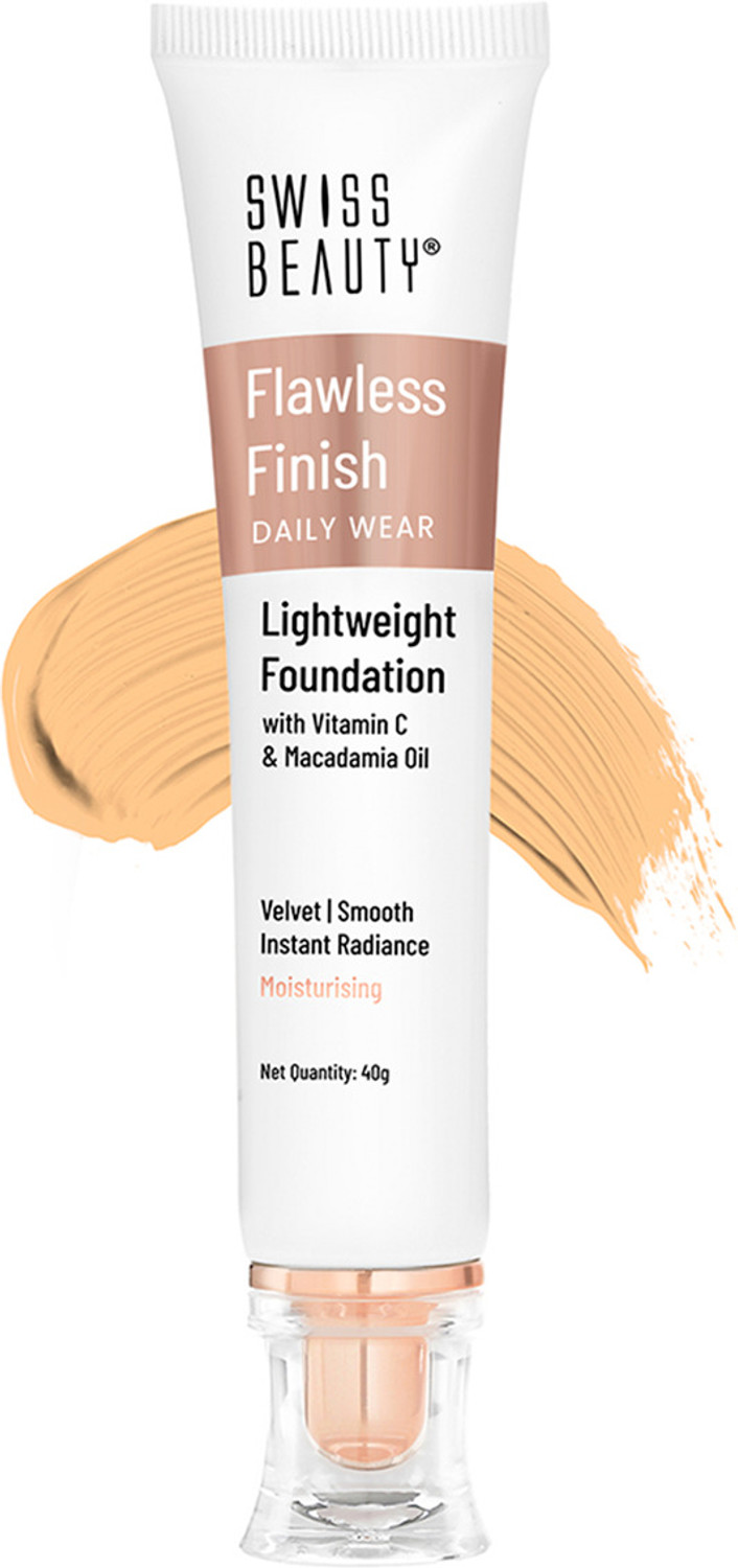 Image of SWISS BEAUTY Flawless Finish Foundation | Medium Coverage Lightweight | Oil Free Radiant Foundation