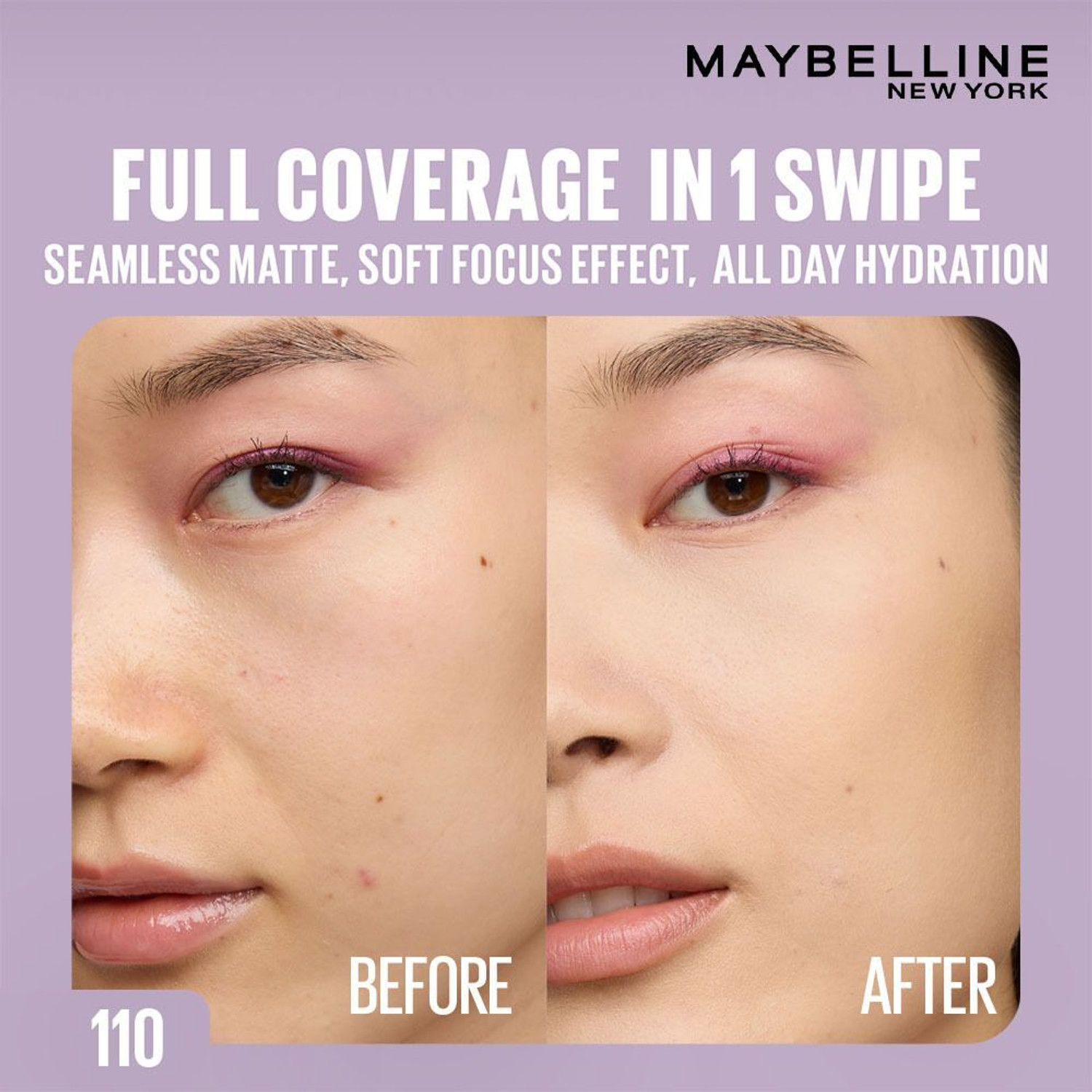 Image of MAYBELLINE NEW YORK Super Stay Flex Powder Compact, 110, 30H Full Cover, for Oily Skin Foundation